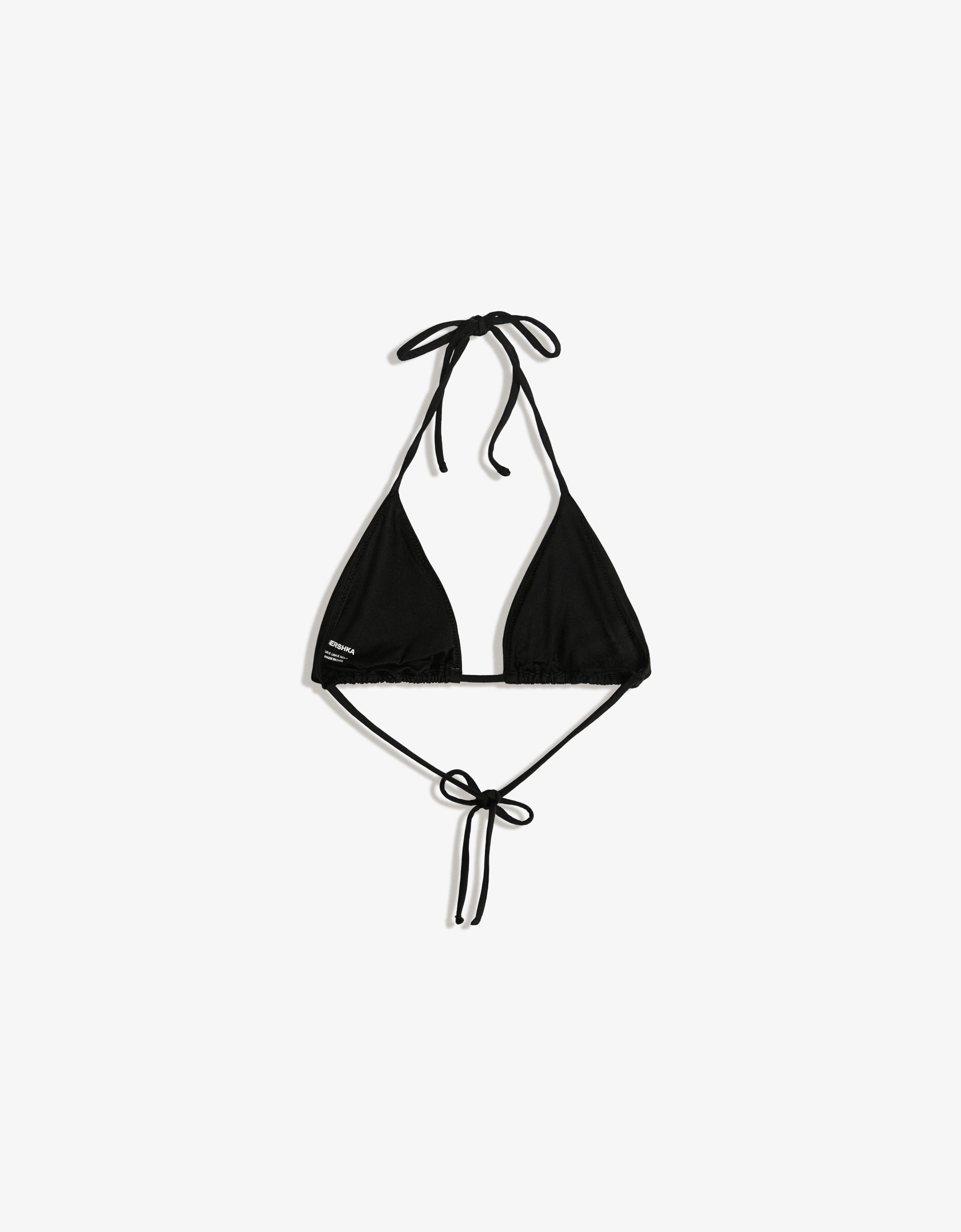 Triangle bikini top — Black