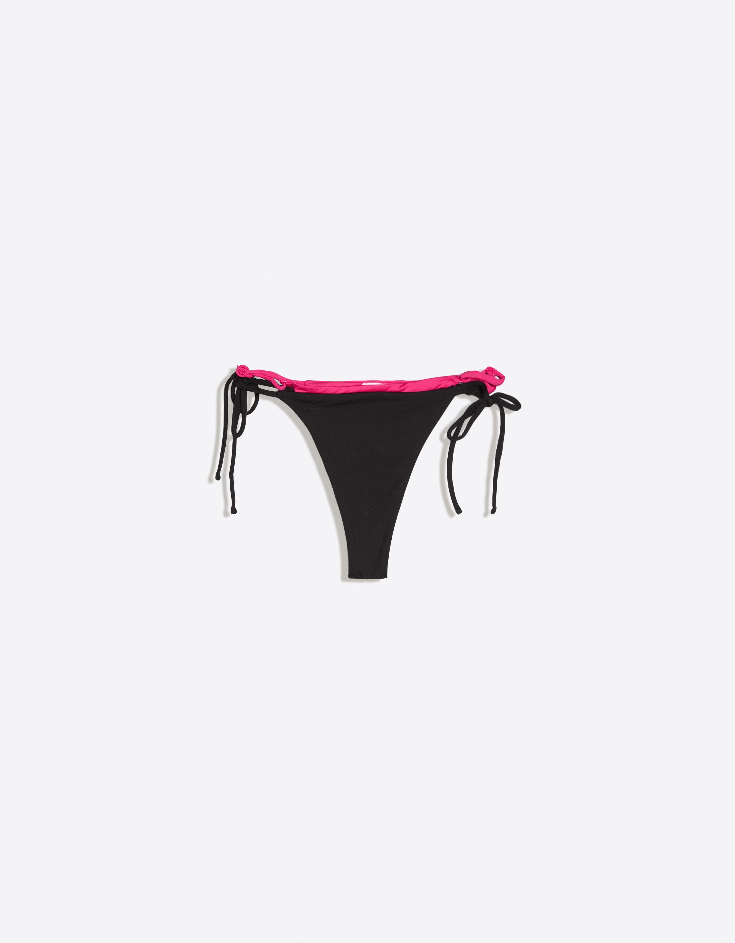 Layered bikini bottoms — Black