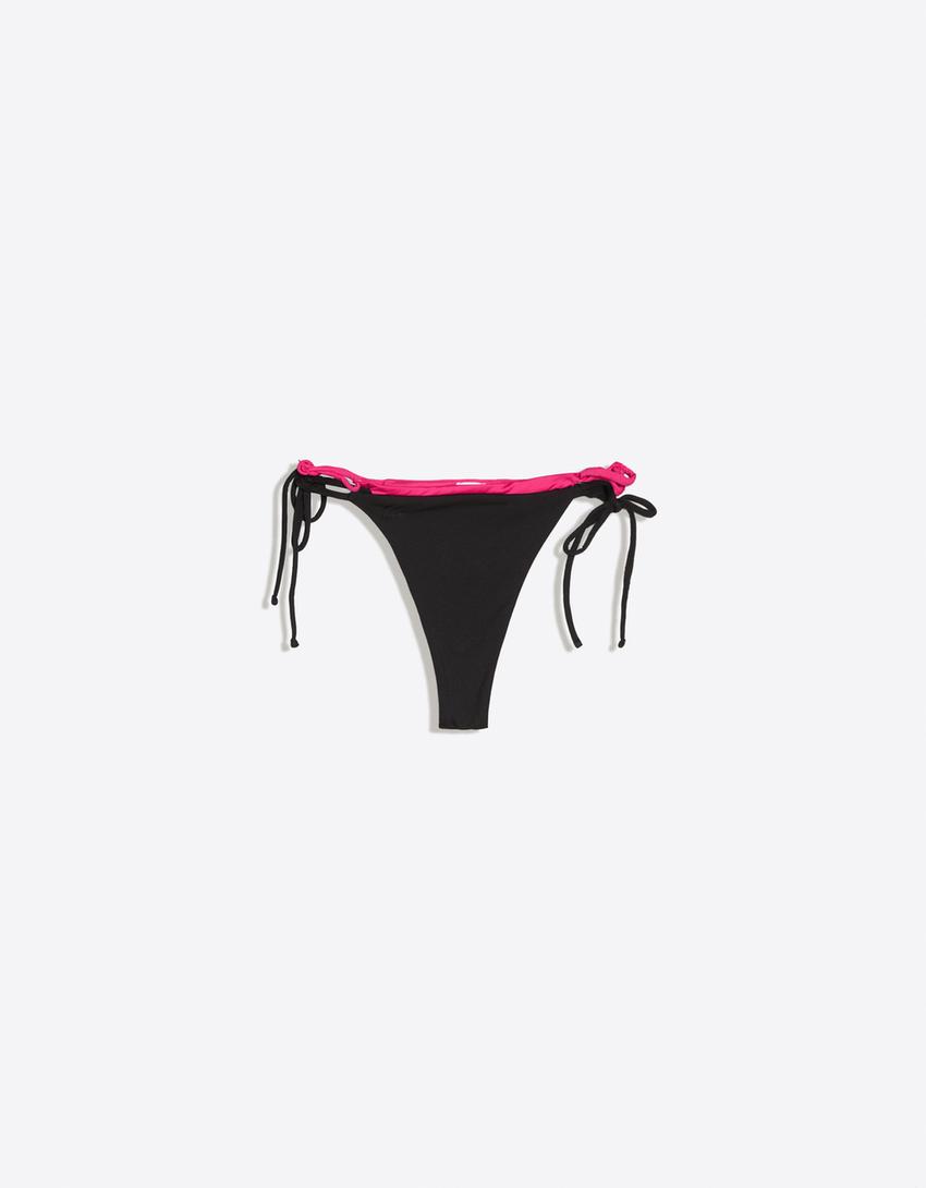 Layered bikini bottoms-Black
