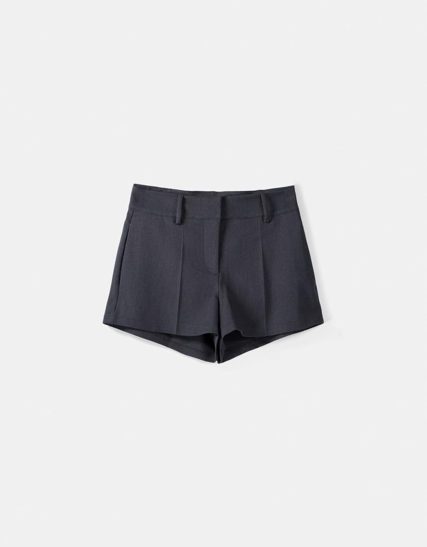 Short tailleur-Gris foncé-4