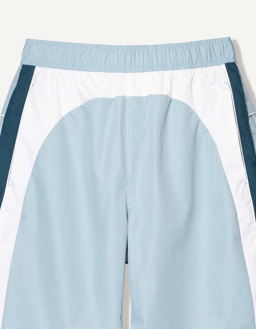 Jogger-bermudashorts aus Funktionsstoff-Blau-2