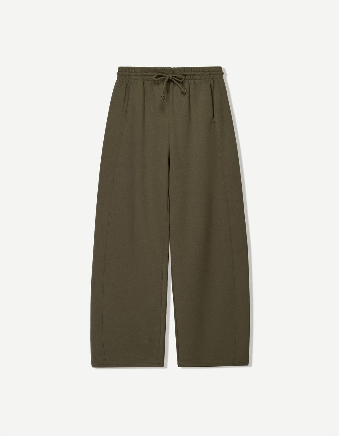 Plush barrel trousers