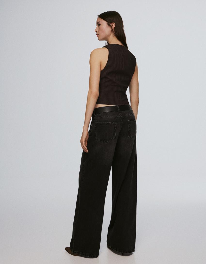 Çizgili yelek-Kahverengi