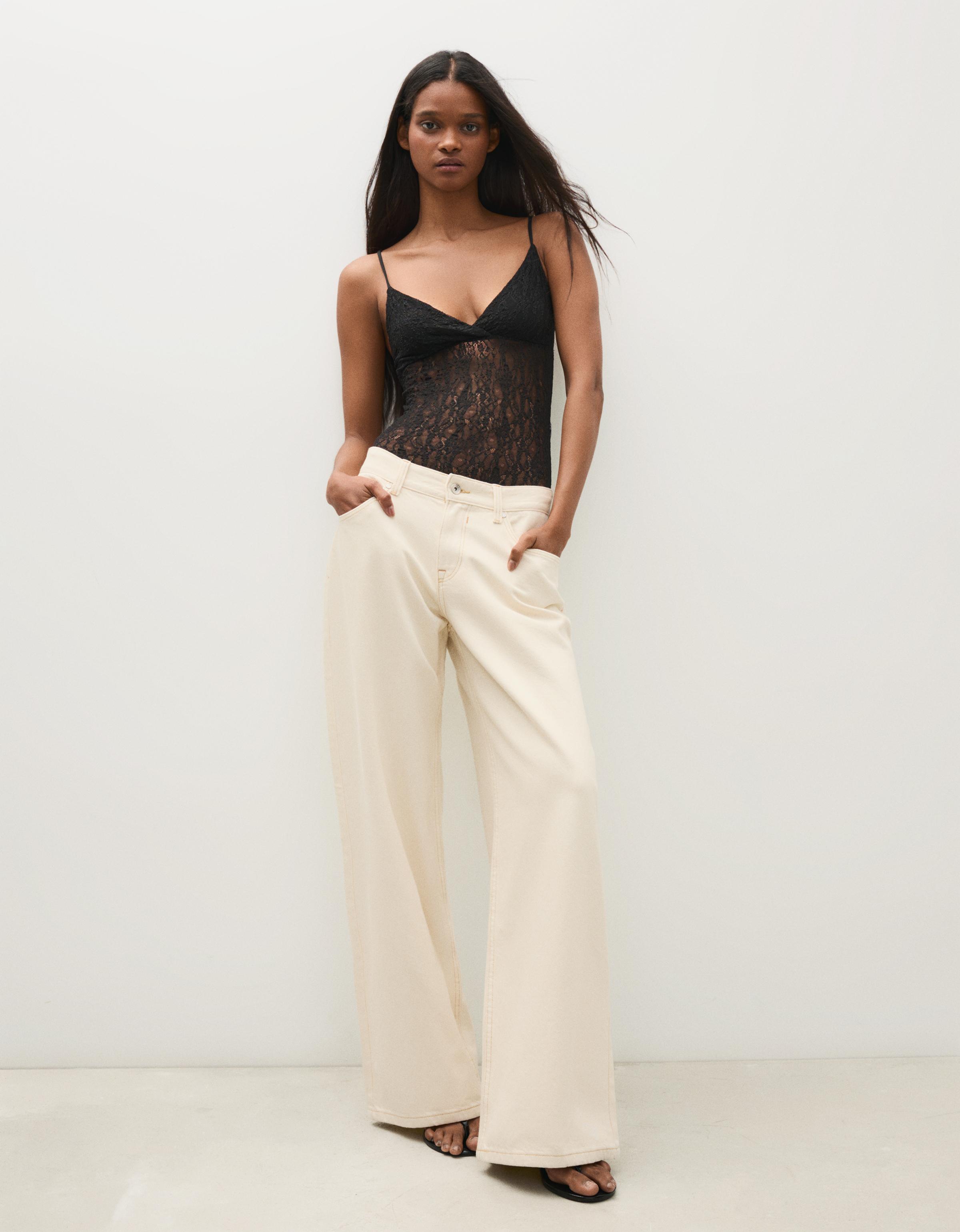 Lace strap body — Black