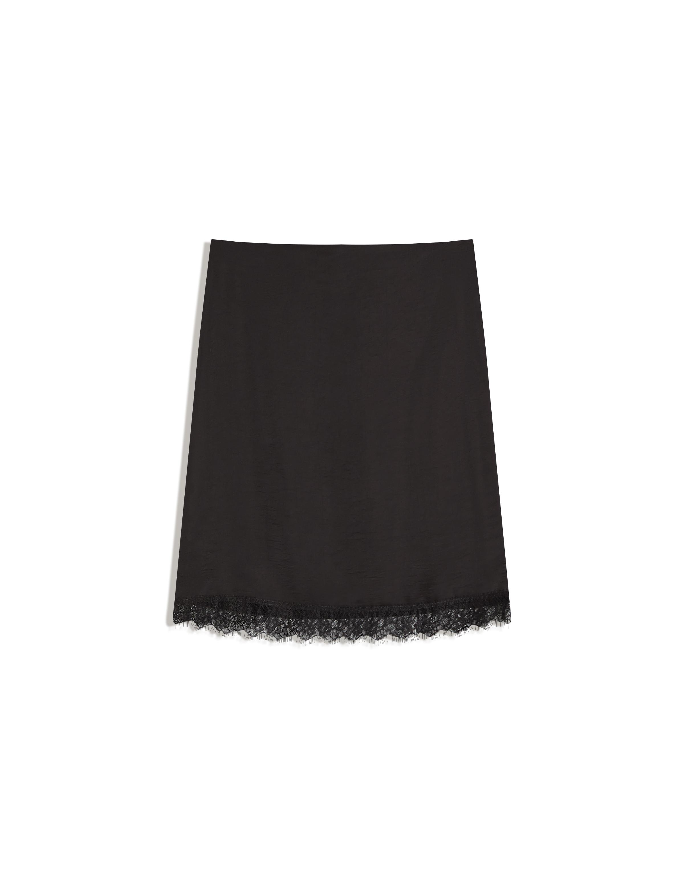 Saten midi etek - Görsel 14