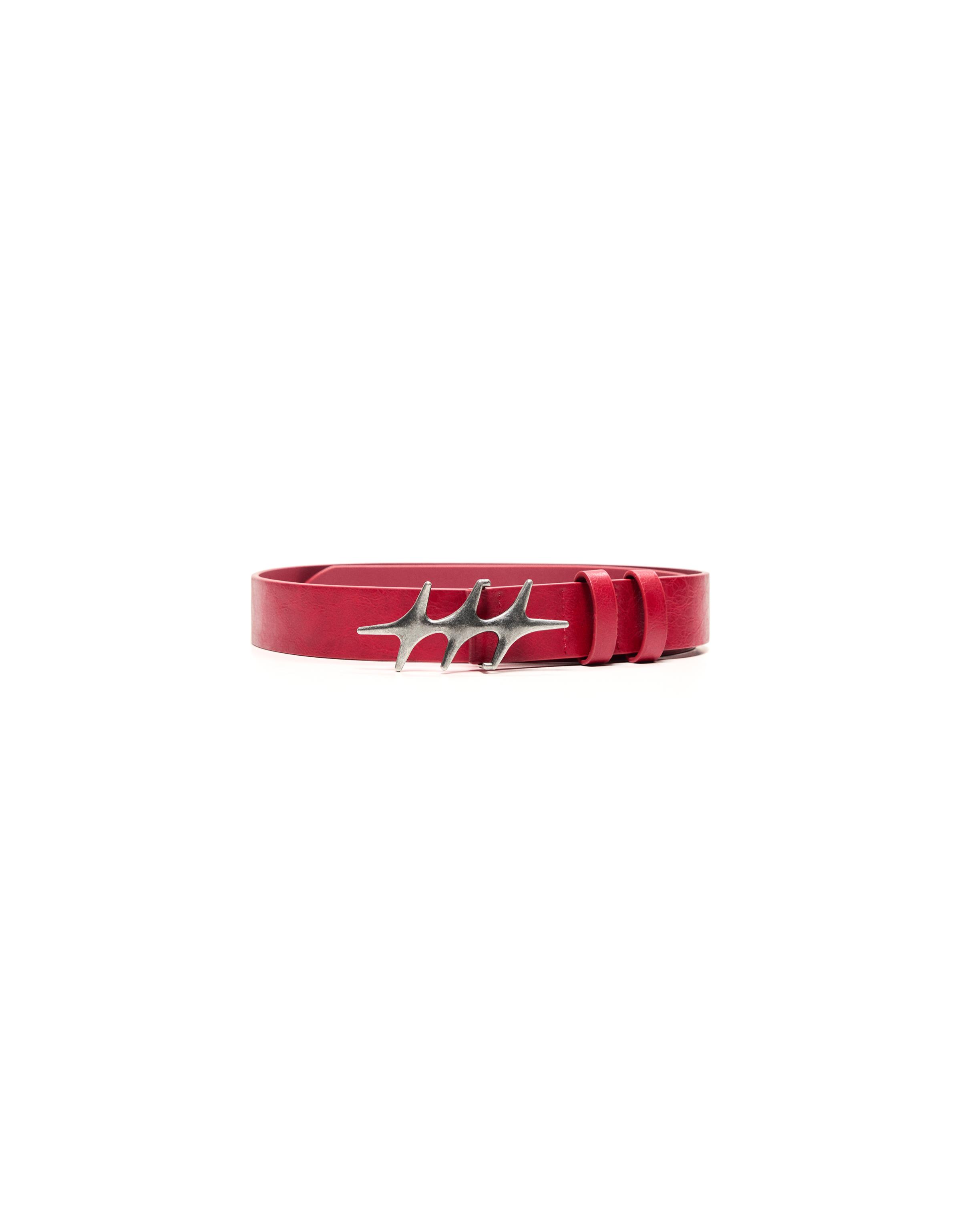 Star buckle belt — Red