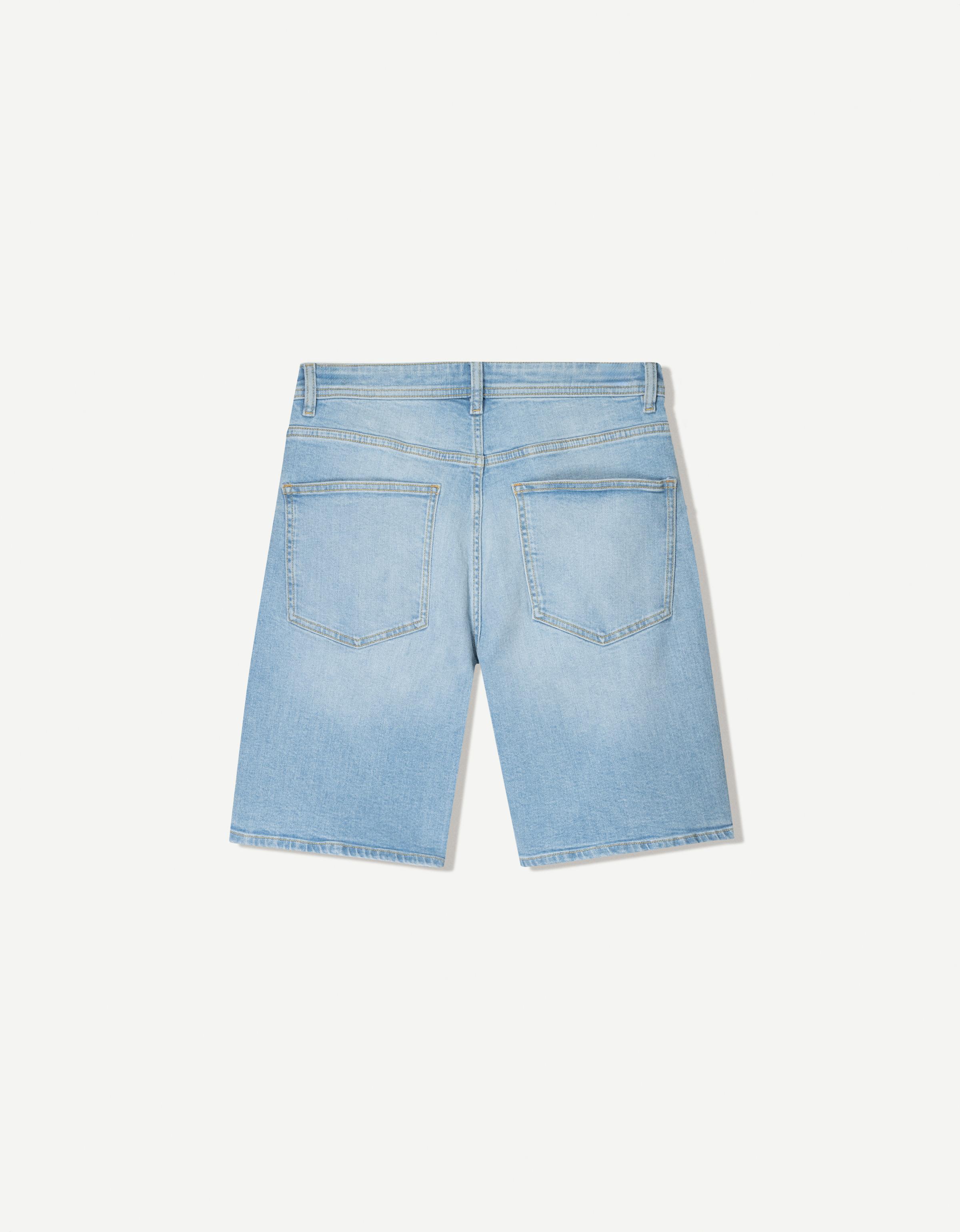 Ripped denim Bermuda shorts - Shorts and jorts - Men | Bershka