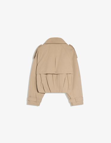 Balloon effect cropped trench coat — Camel 6