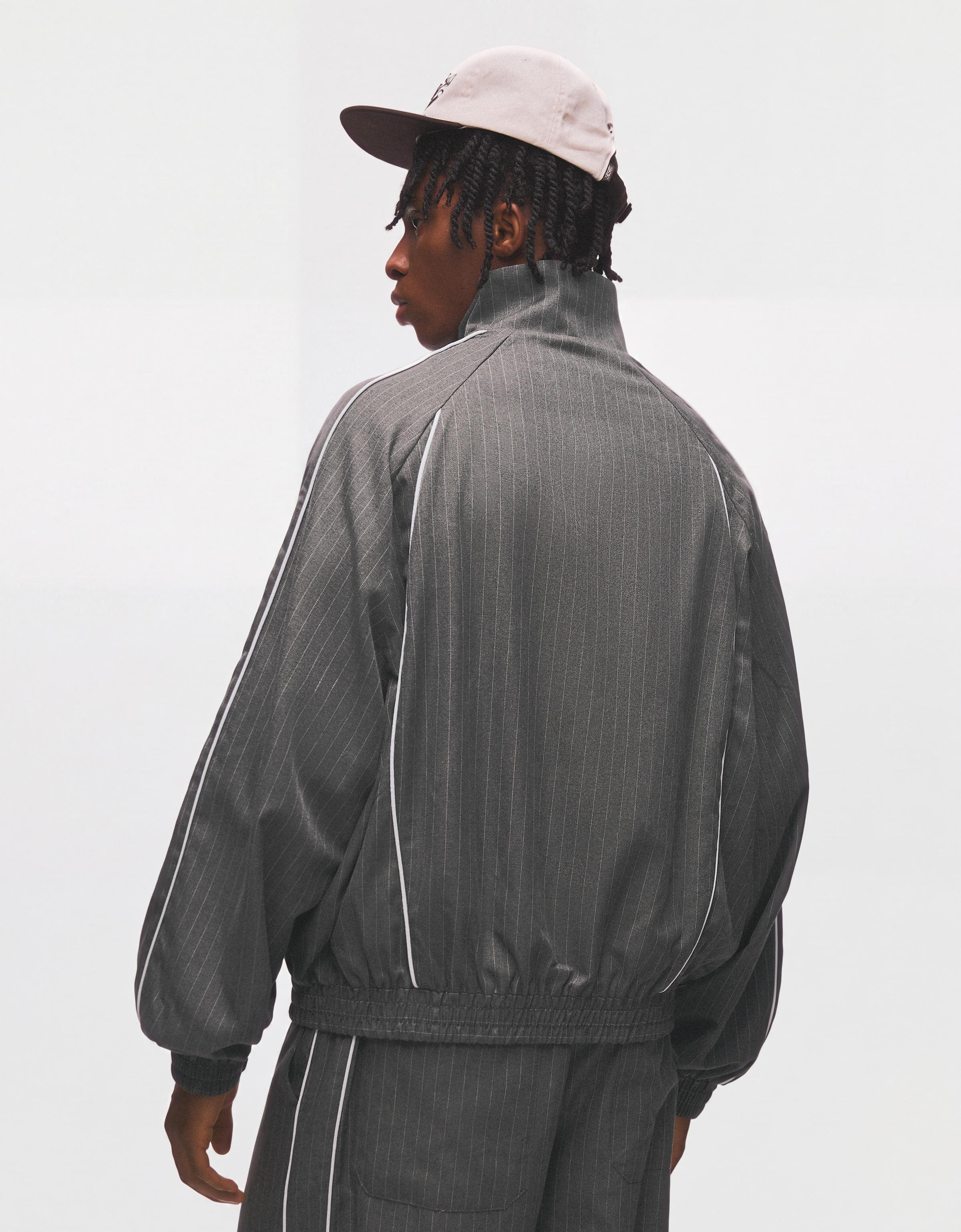 Oversize pinstripe jacket — Mixed gray