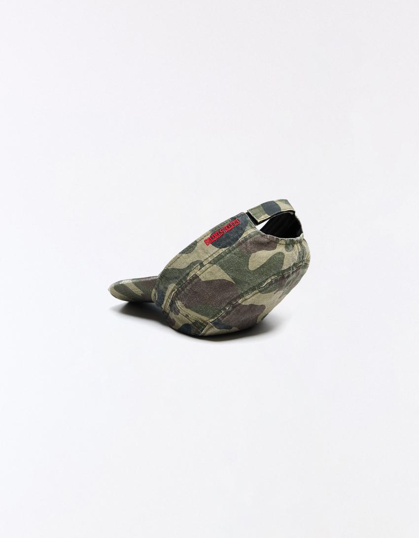 Cappellino con stampa-Verde