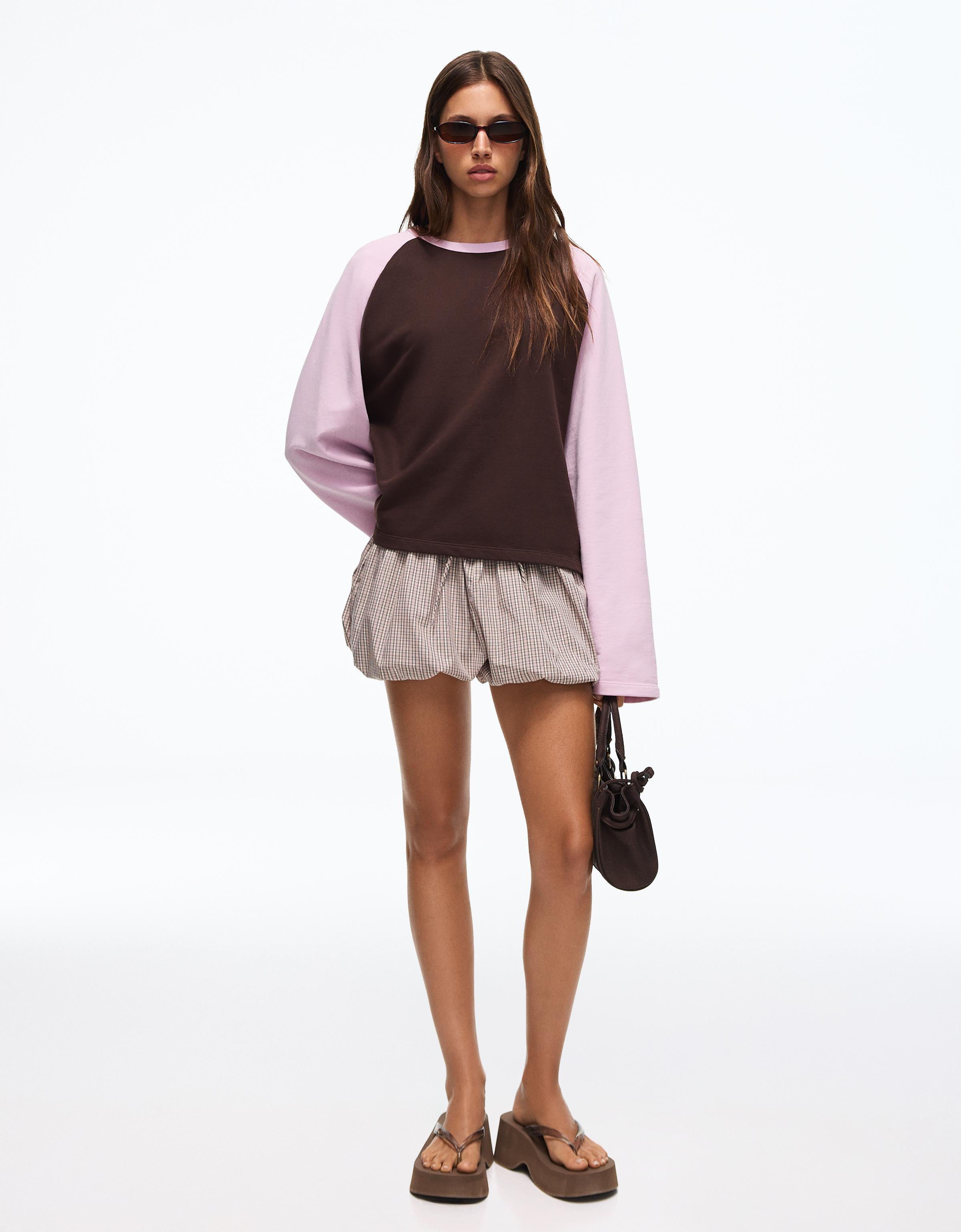 Balloon poplin skort