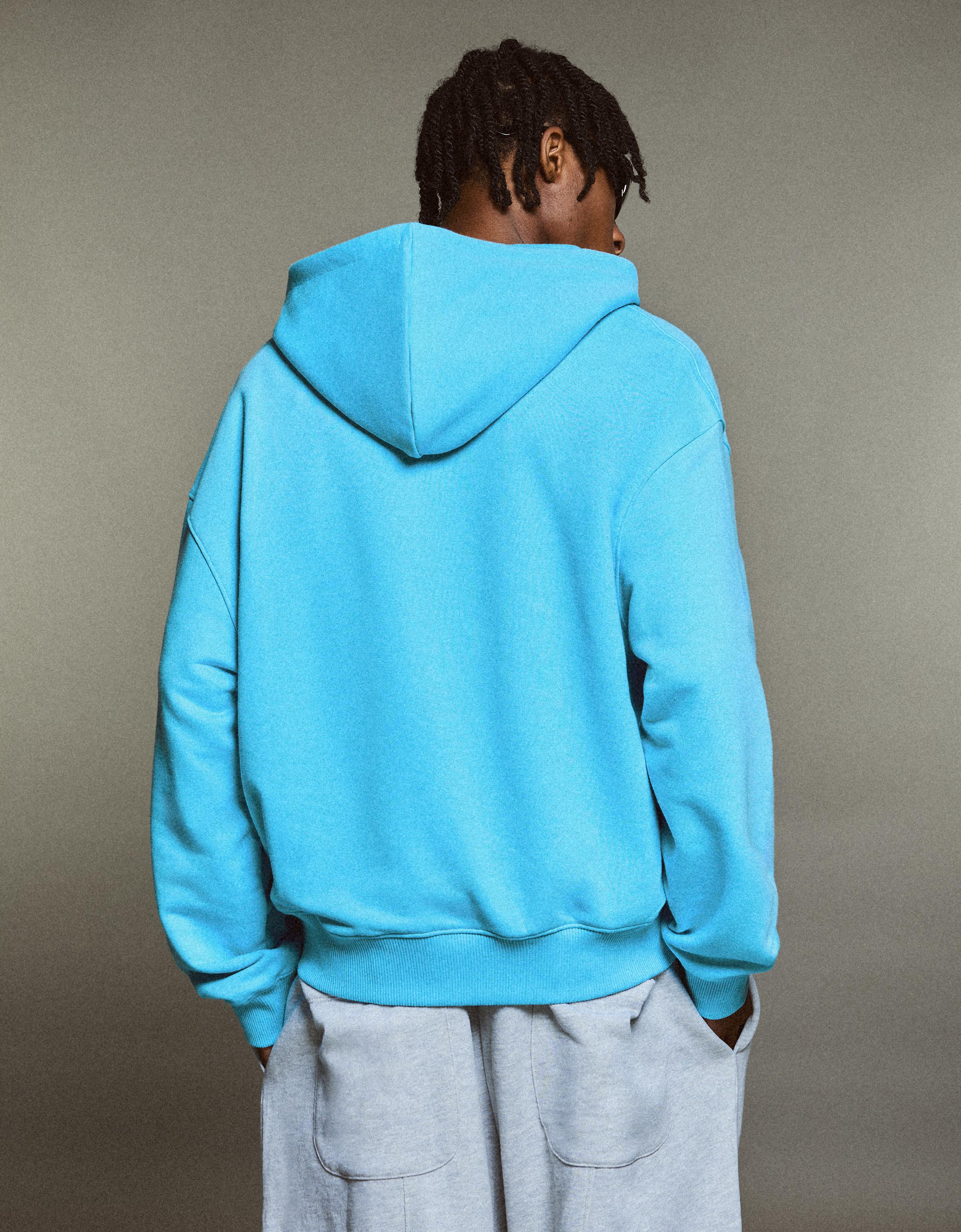 Zip-up hoodie — Light blue