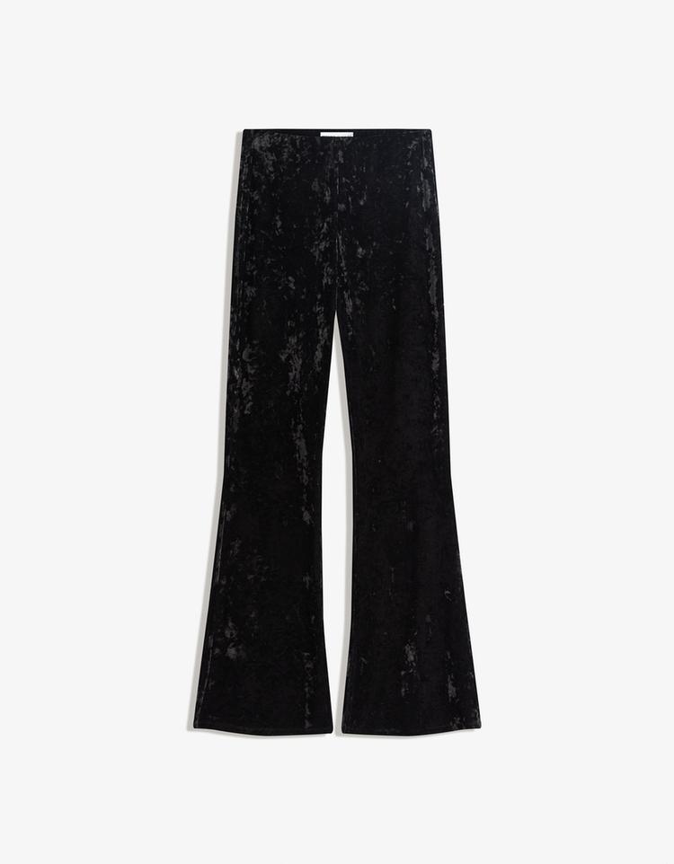 Pantalón flare efecto velvet
