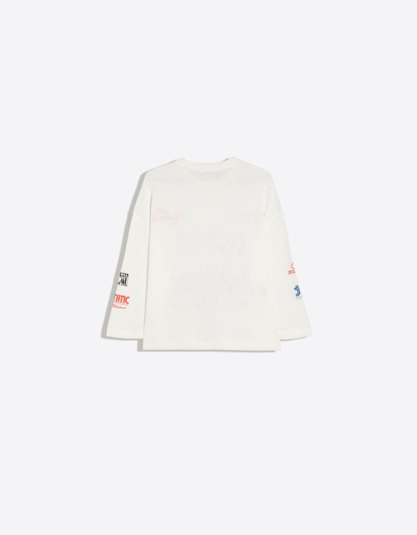 Baskılı boxy fit t-shirt - Görsel 6