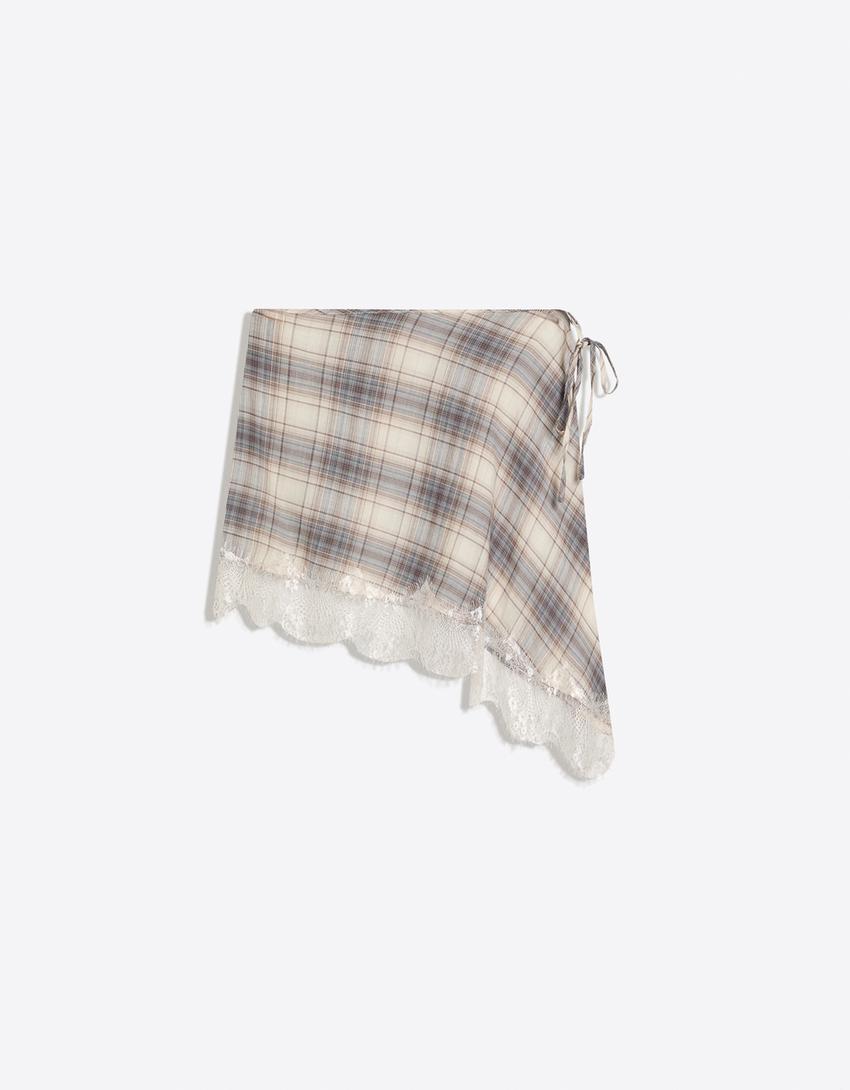 Kanten pareorok-Ecru