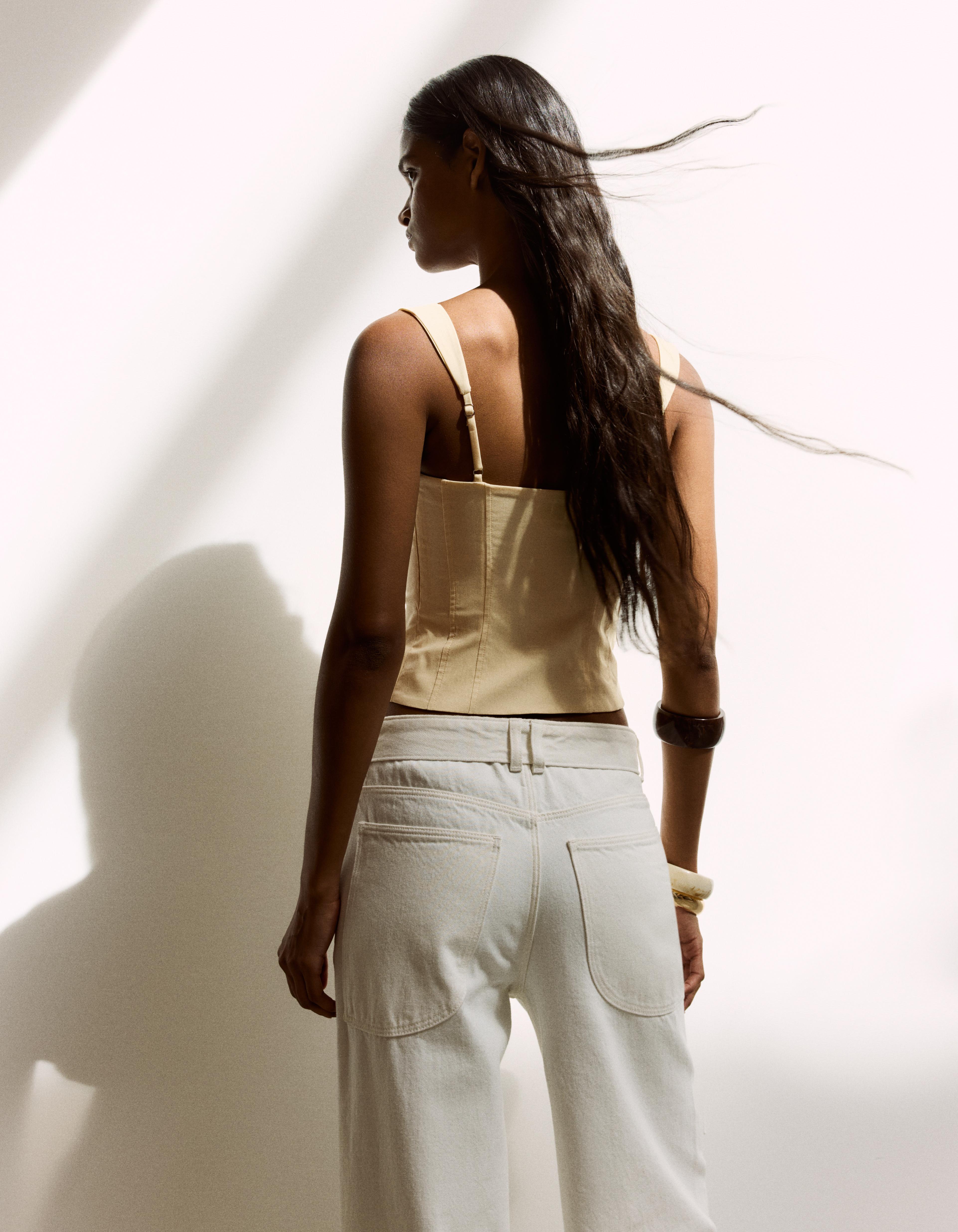 Bengaline corset top — Yellow