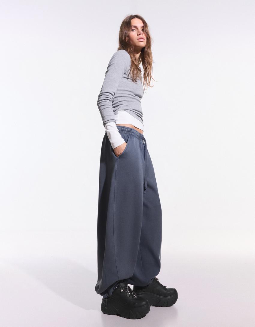 Maksi platform spor ayakkabı-SİYAH