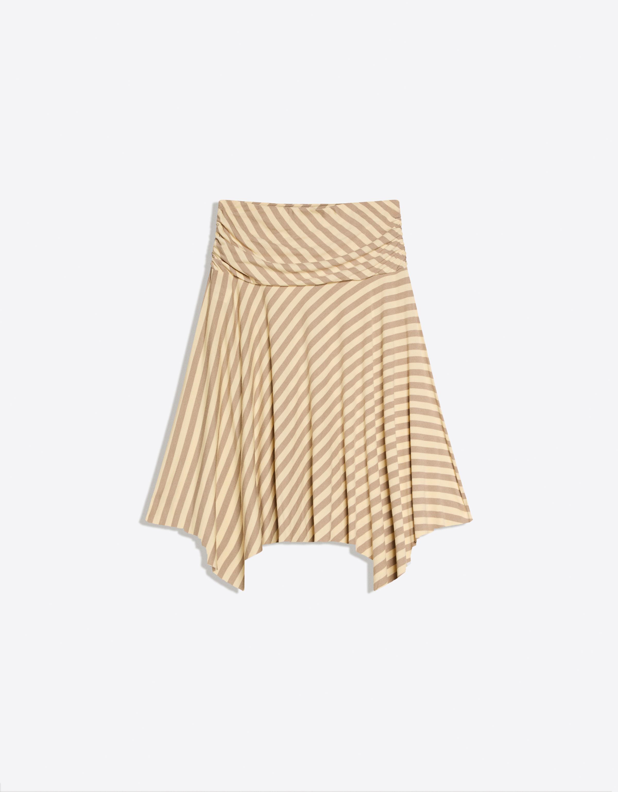 Büzgülü midi etek - Görsel 4