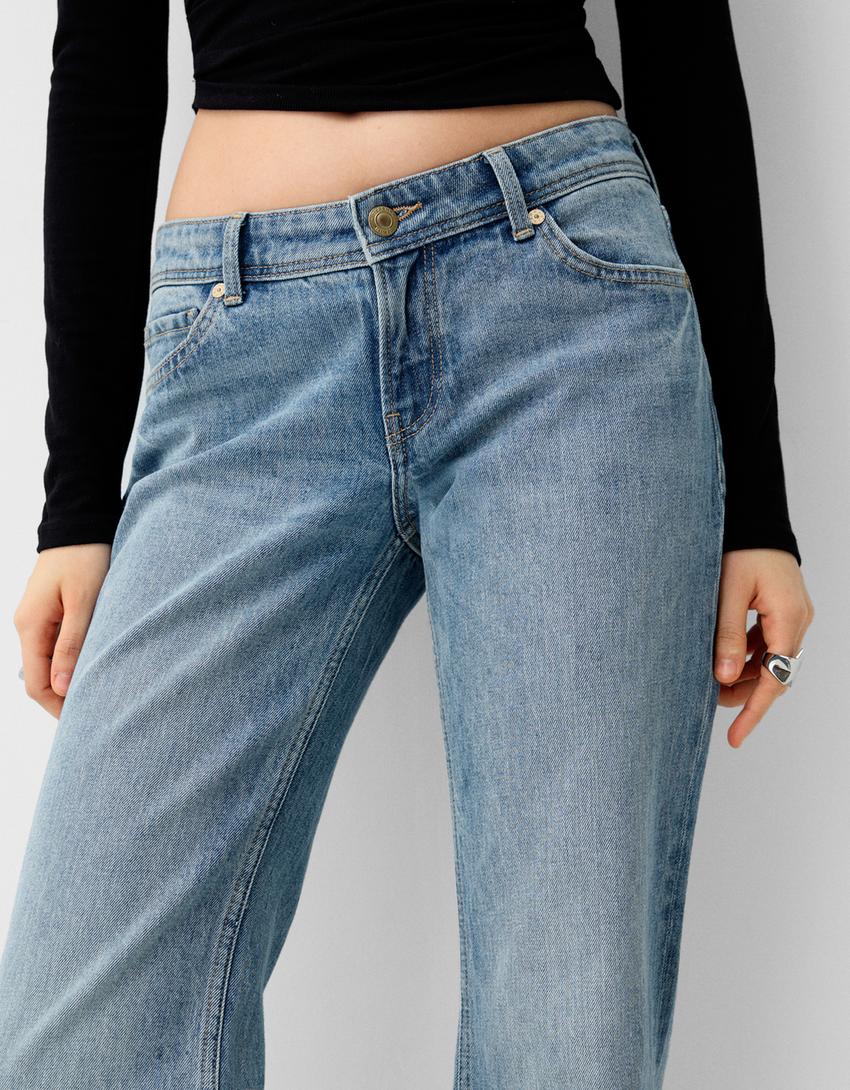 Texans bootcut low waist-Blau rentat-5