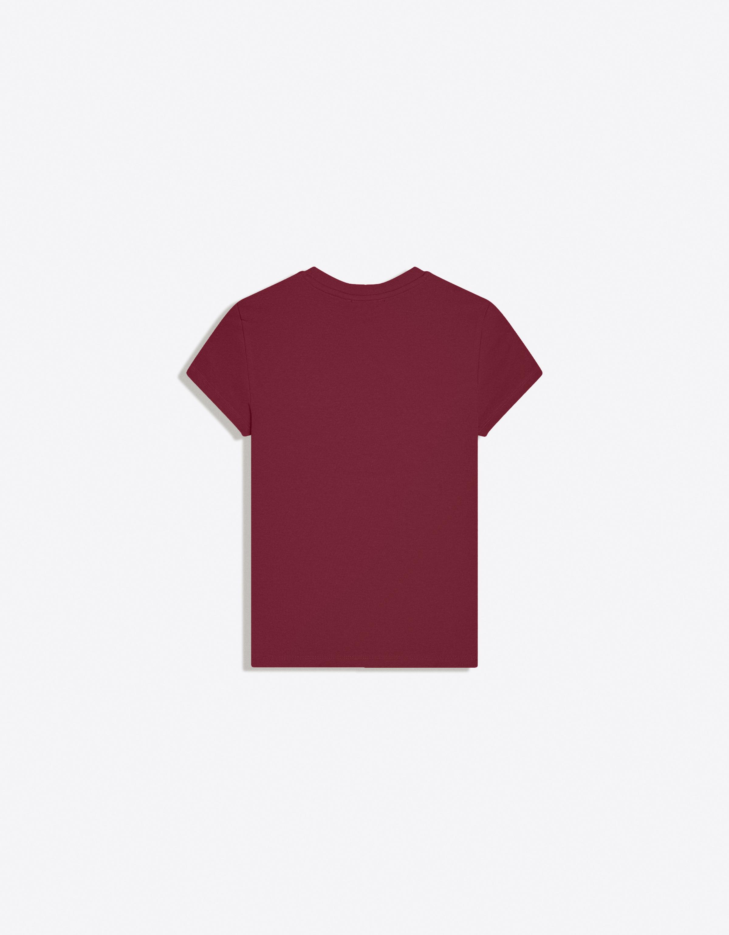 Short sleeve round neck T-shirt — Burgundy