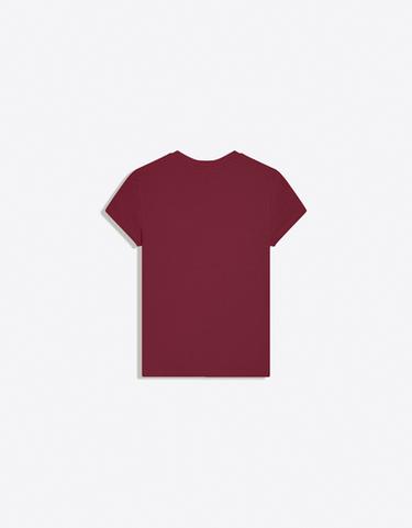 Round neck short sleeve T-shirt — Burgundy 7