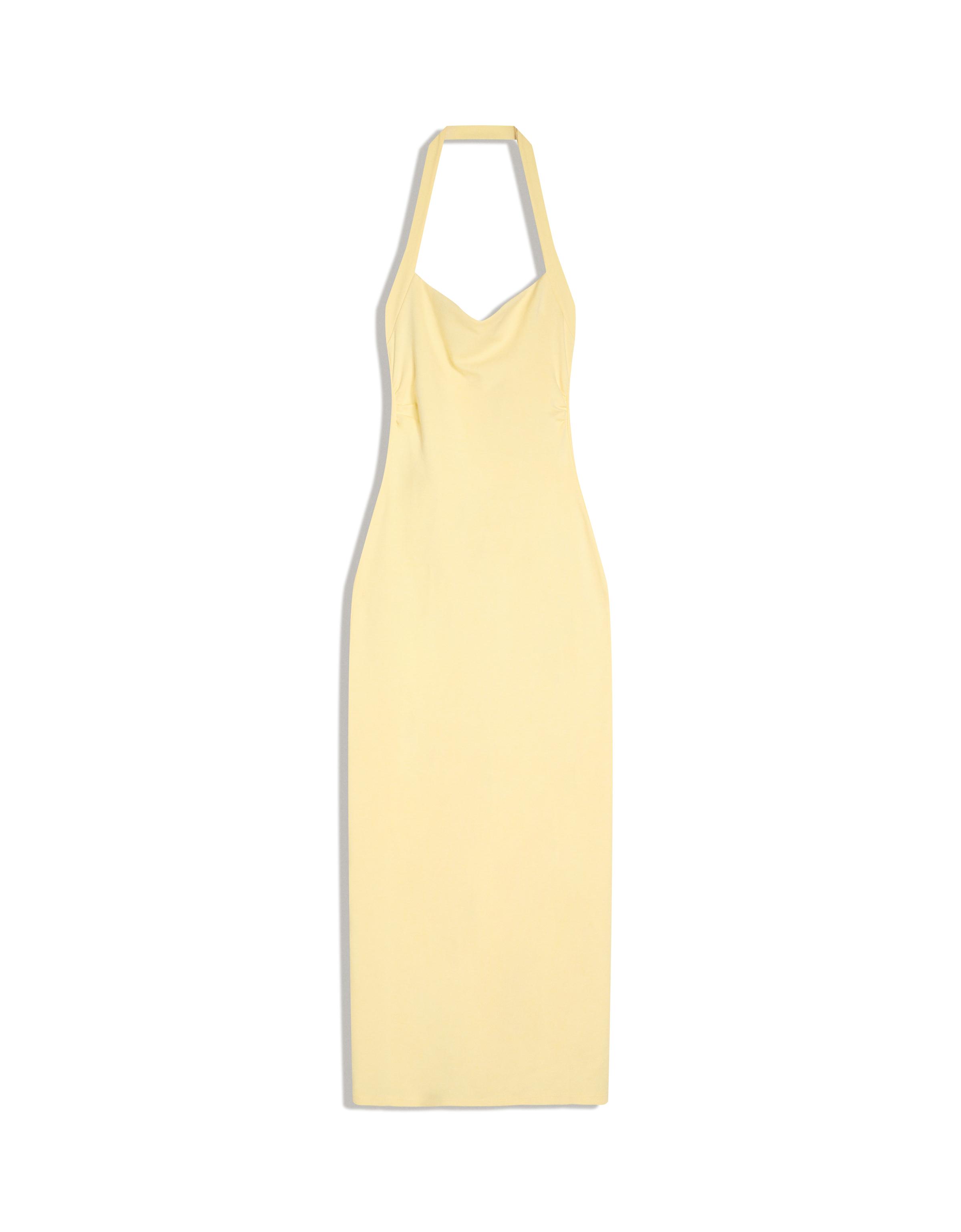 Halterneck midi dress — Yellow