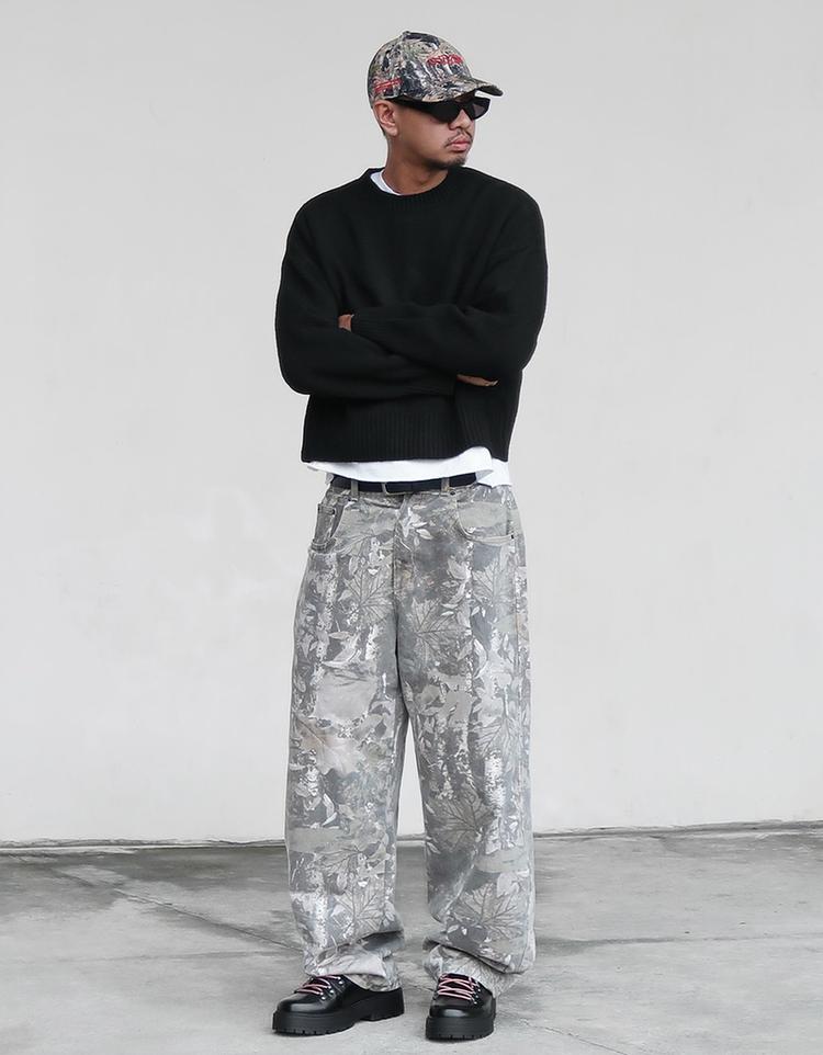 Super baggy printed trousers