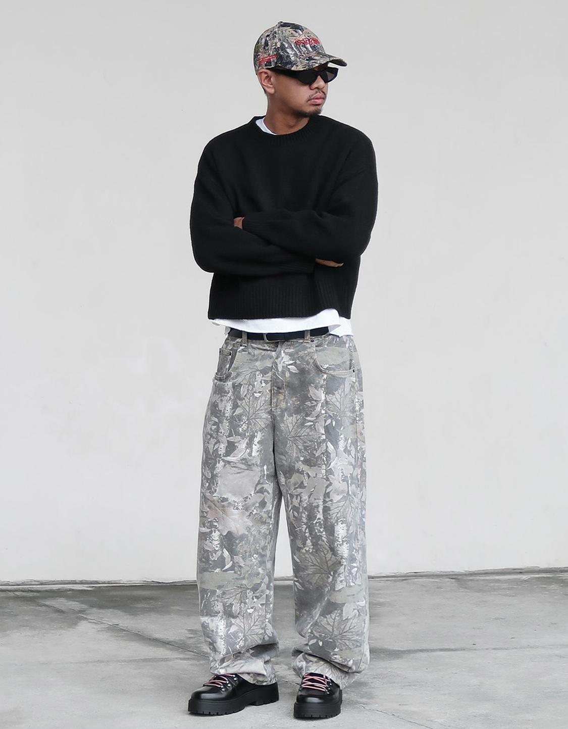 Super baggy printed trousers