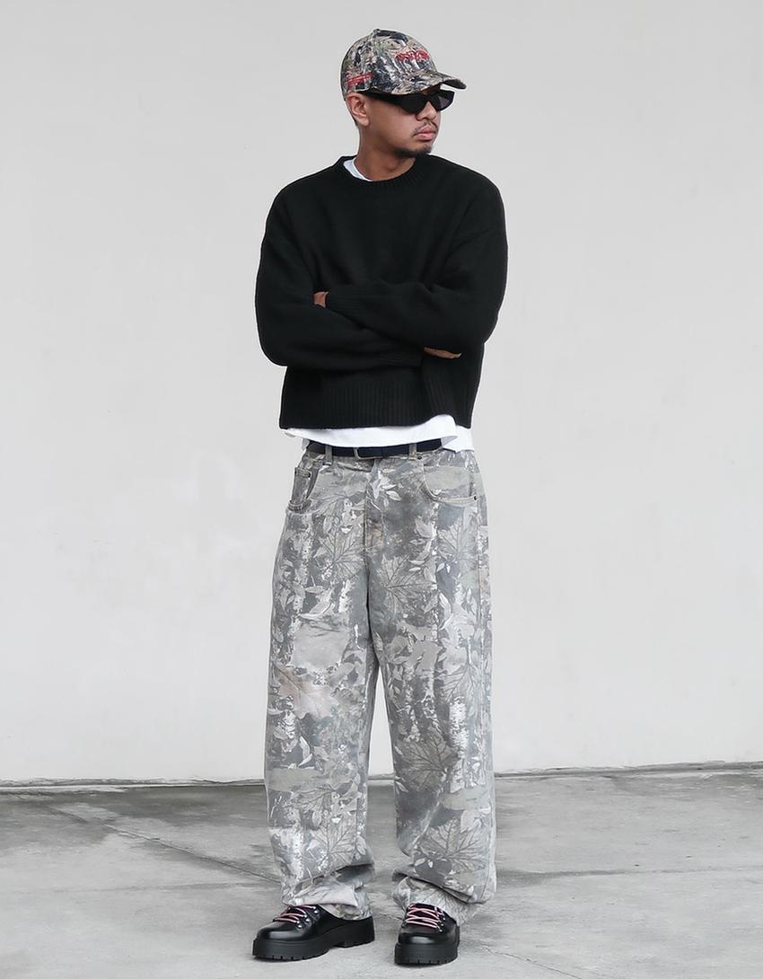 Pantalon superbaggy imprimé-Multicouleur