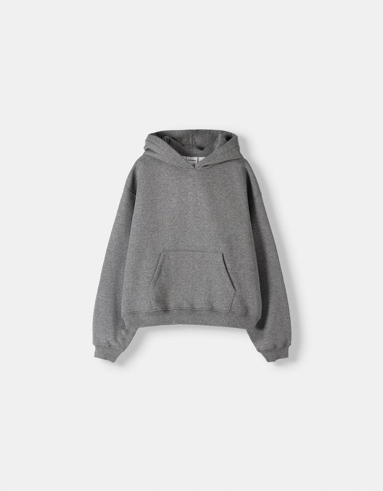 Shiny hooded sweatshirt