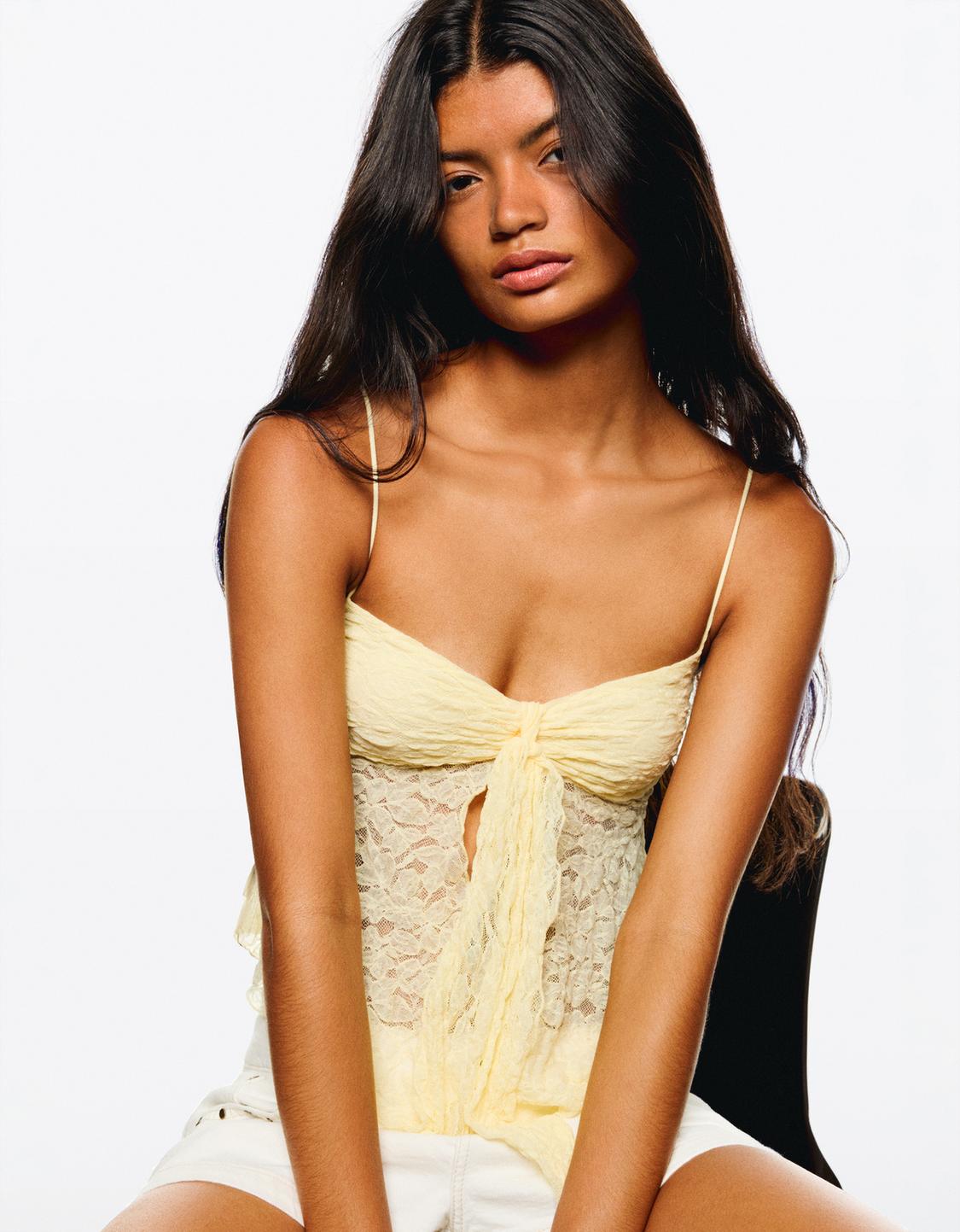 Strappy lace top