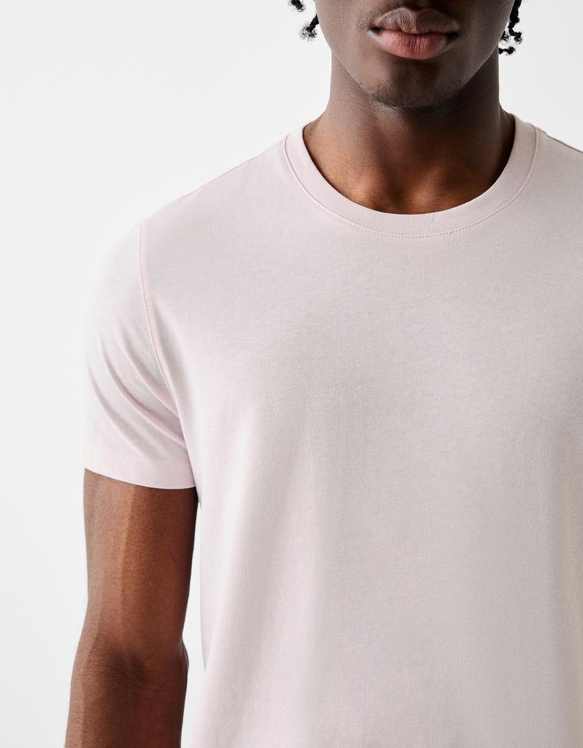 T-shirt manches courtes regular fit-Rose-5