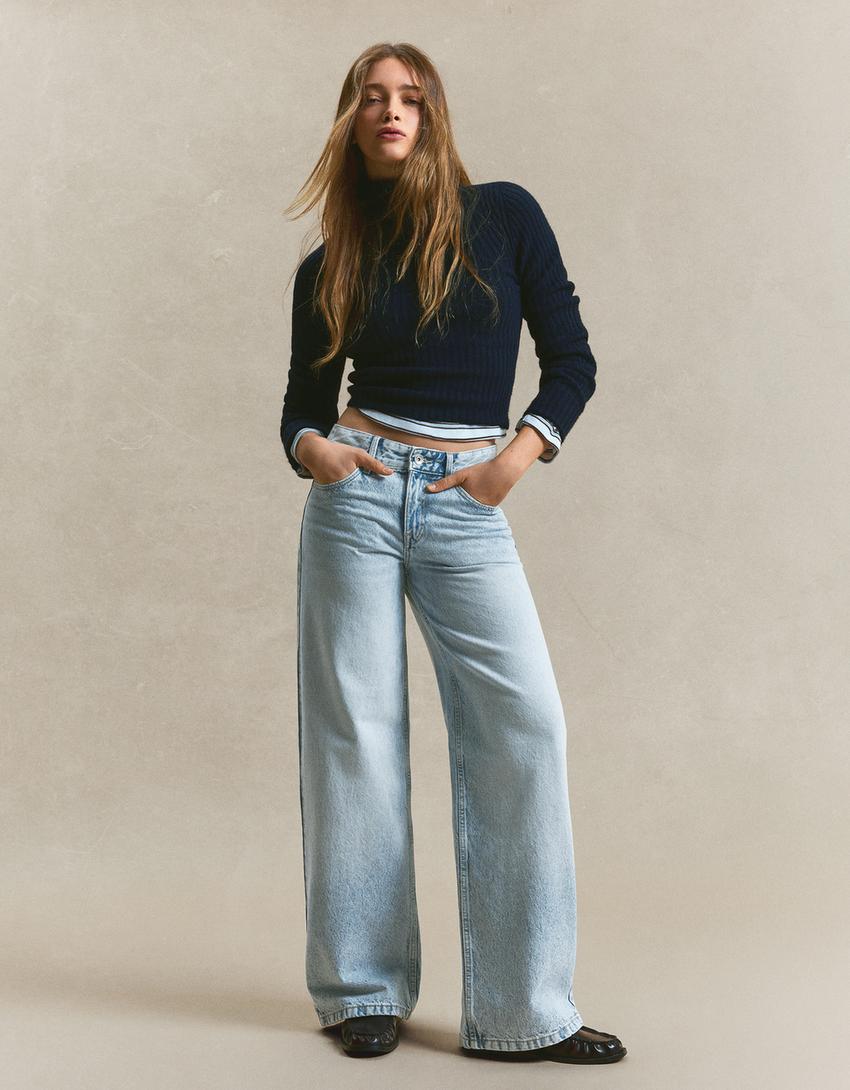 Boyfriend jeans-Light blue