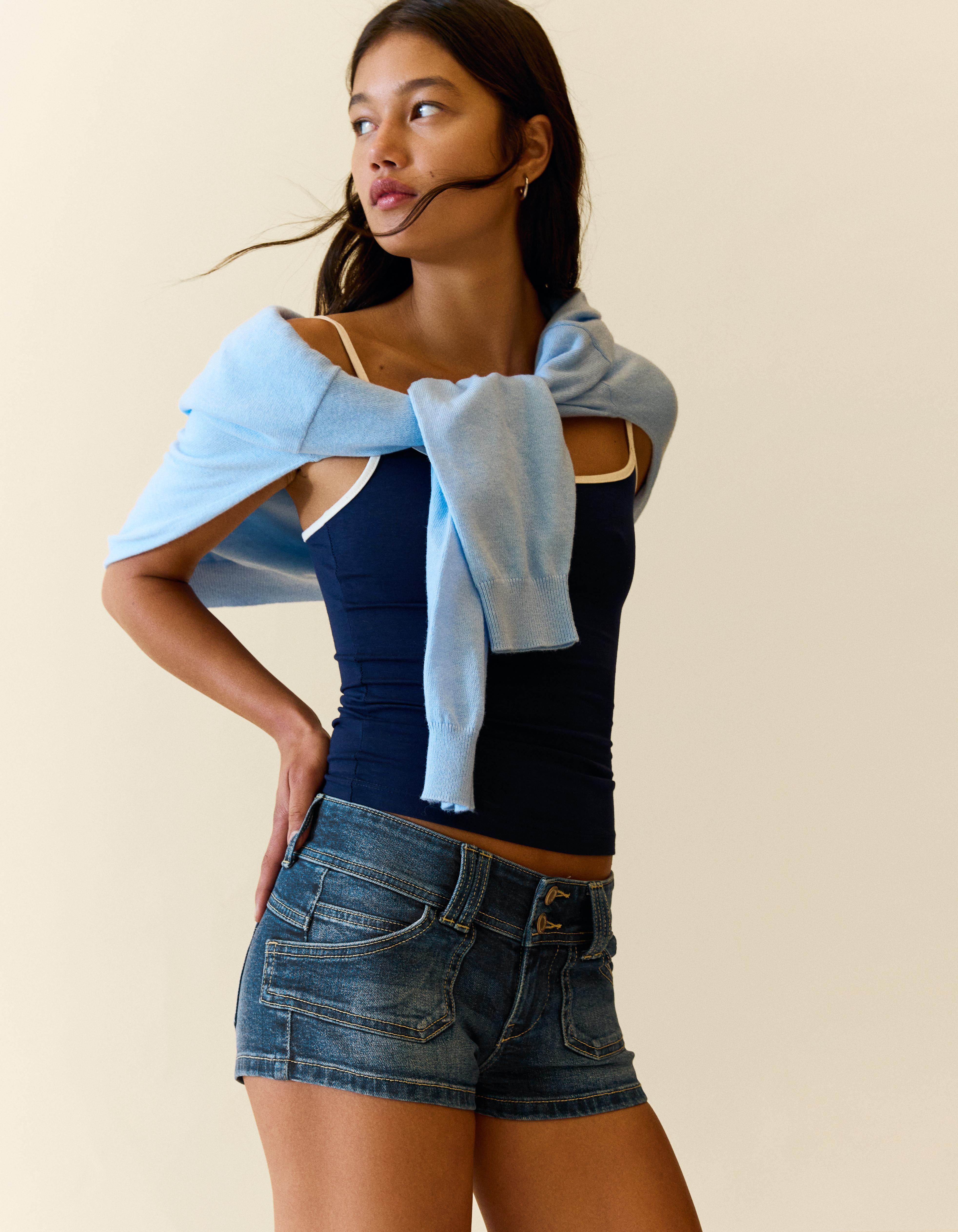 Mini denim şort - Görsel 66