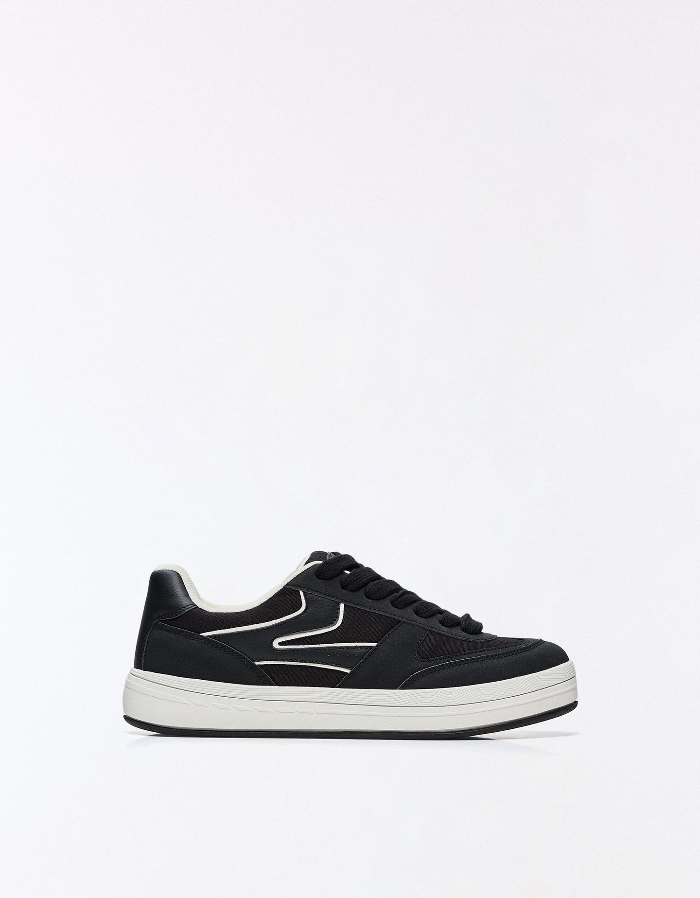 Bershka buty sportowe szeroki czarny