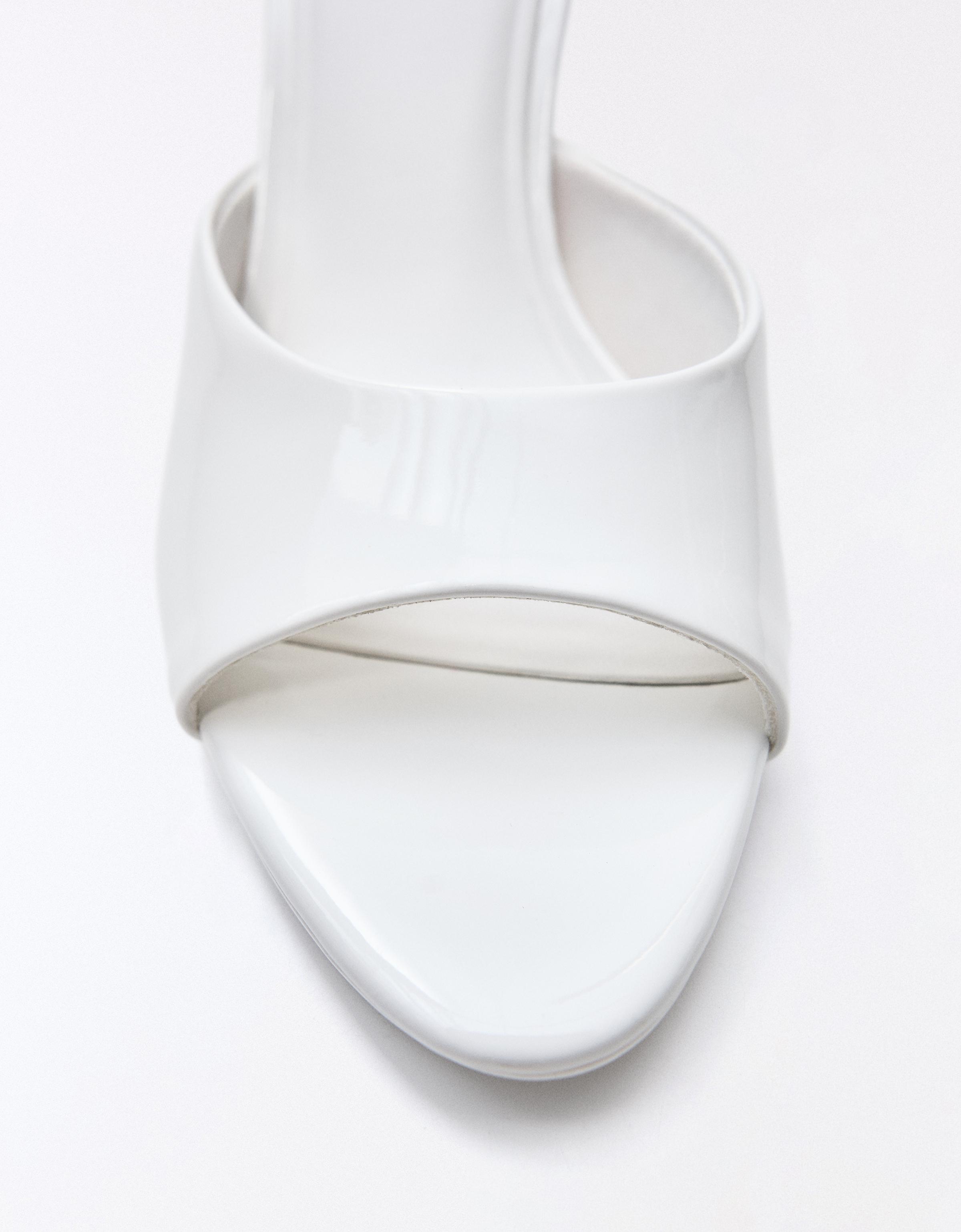 High-heel mules — WHITE