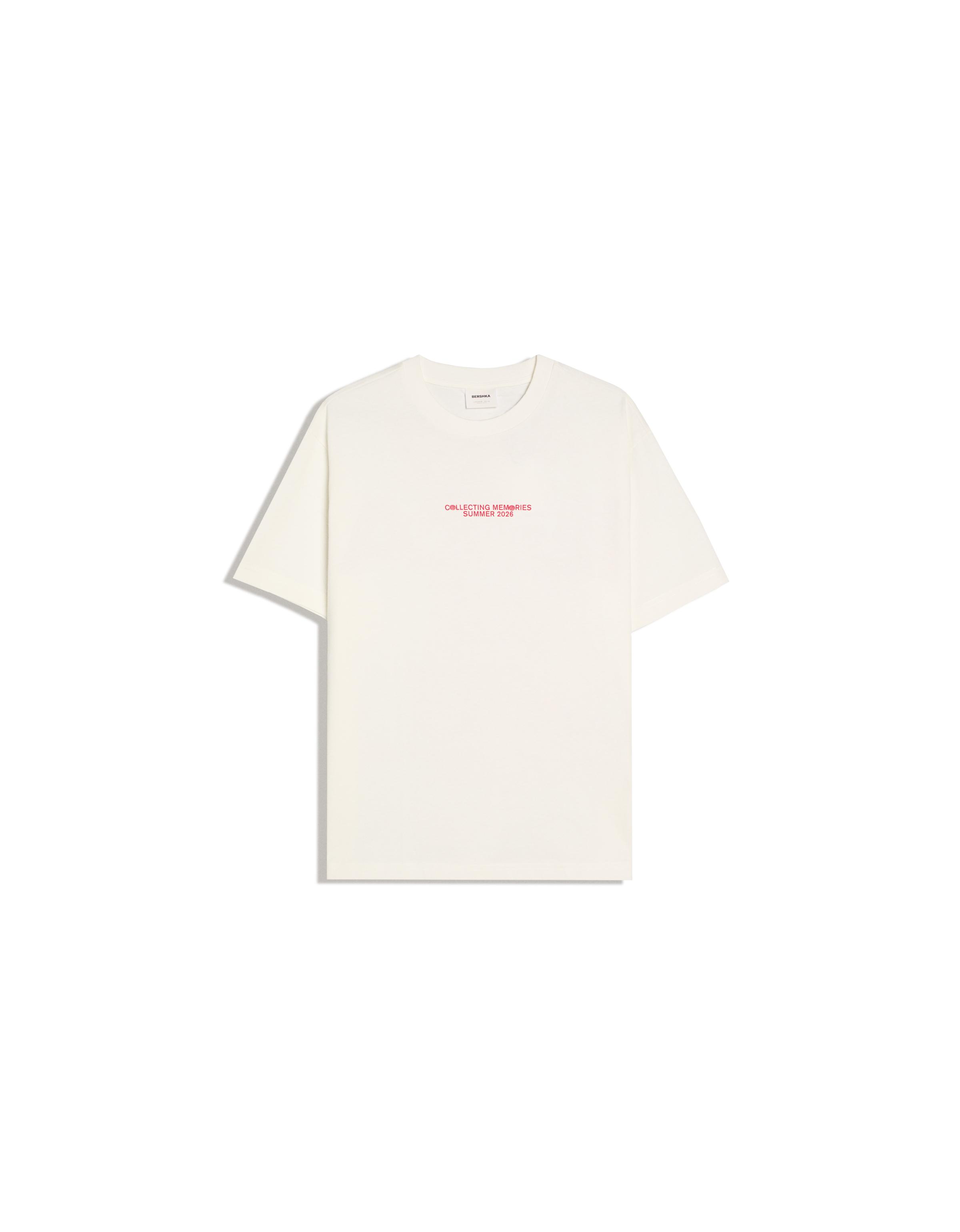 Short sleeve print T-shirt — White