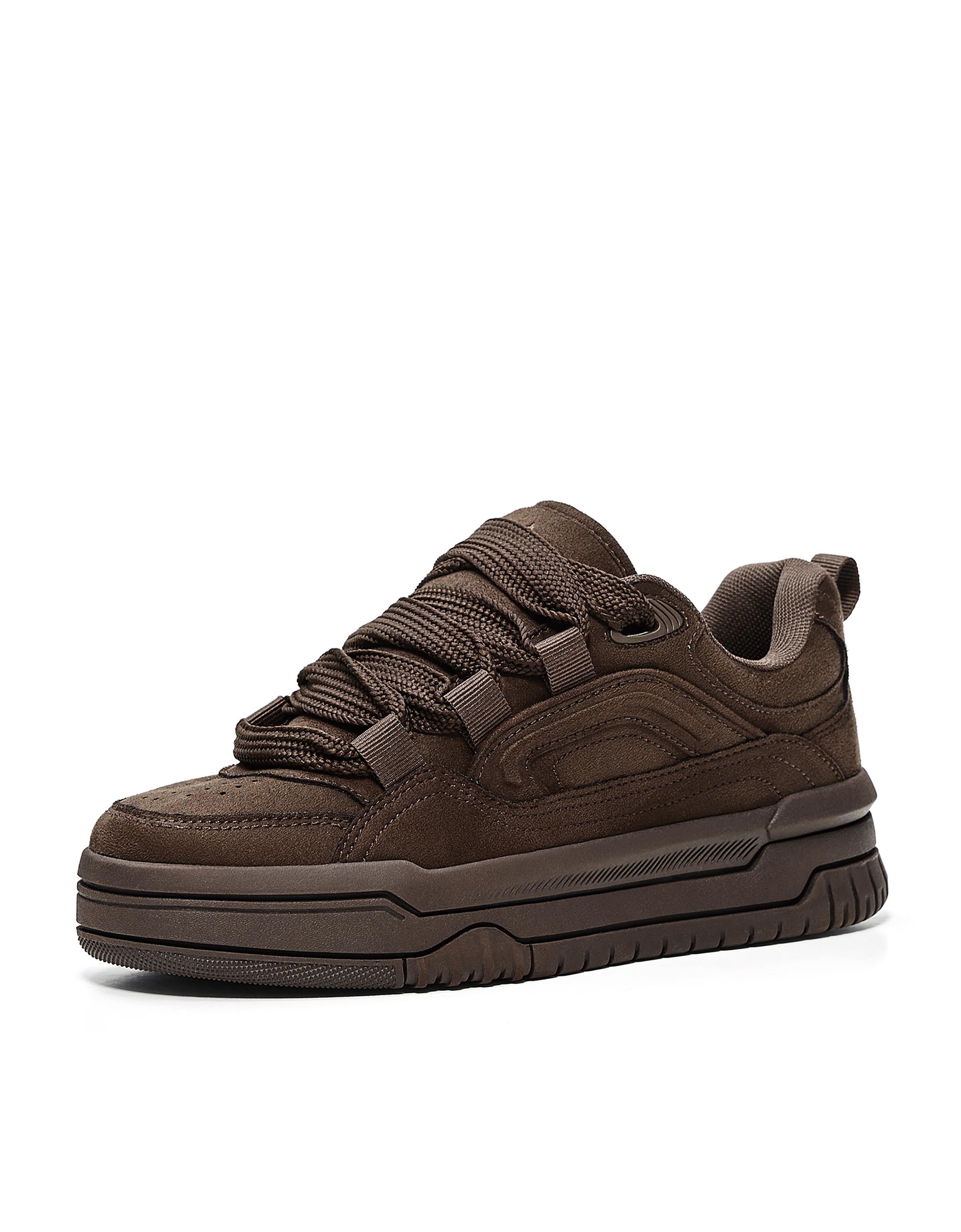 Chunky skate trainers — Brown