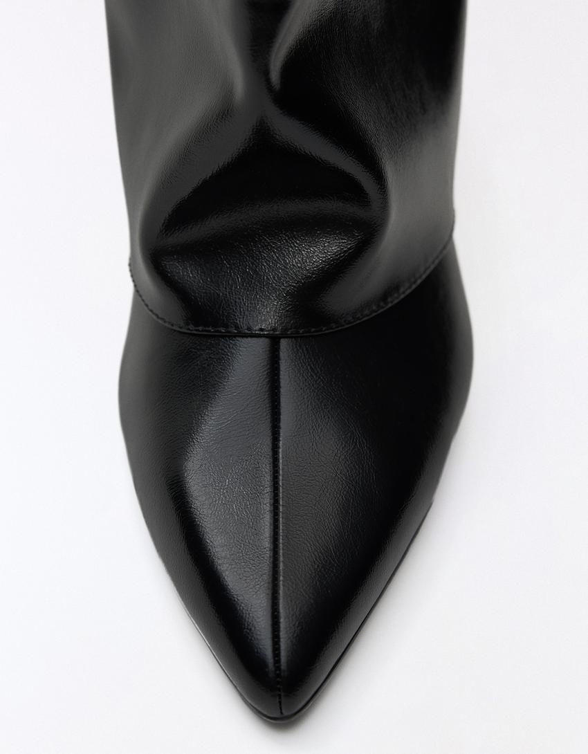 Heeled trouser boots-BLACK