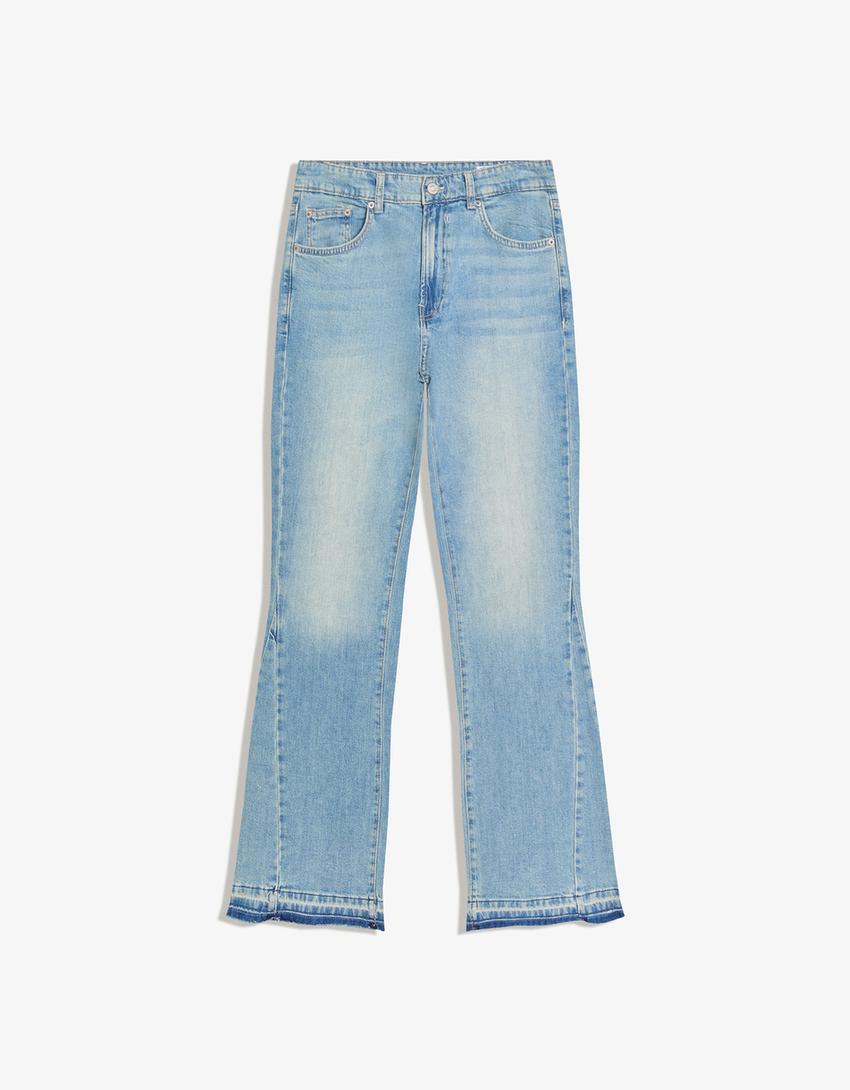 Jeans flare confort-Azul lavado