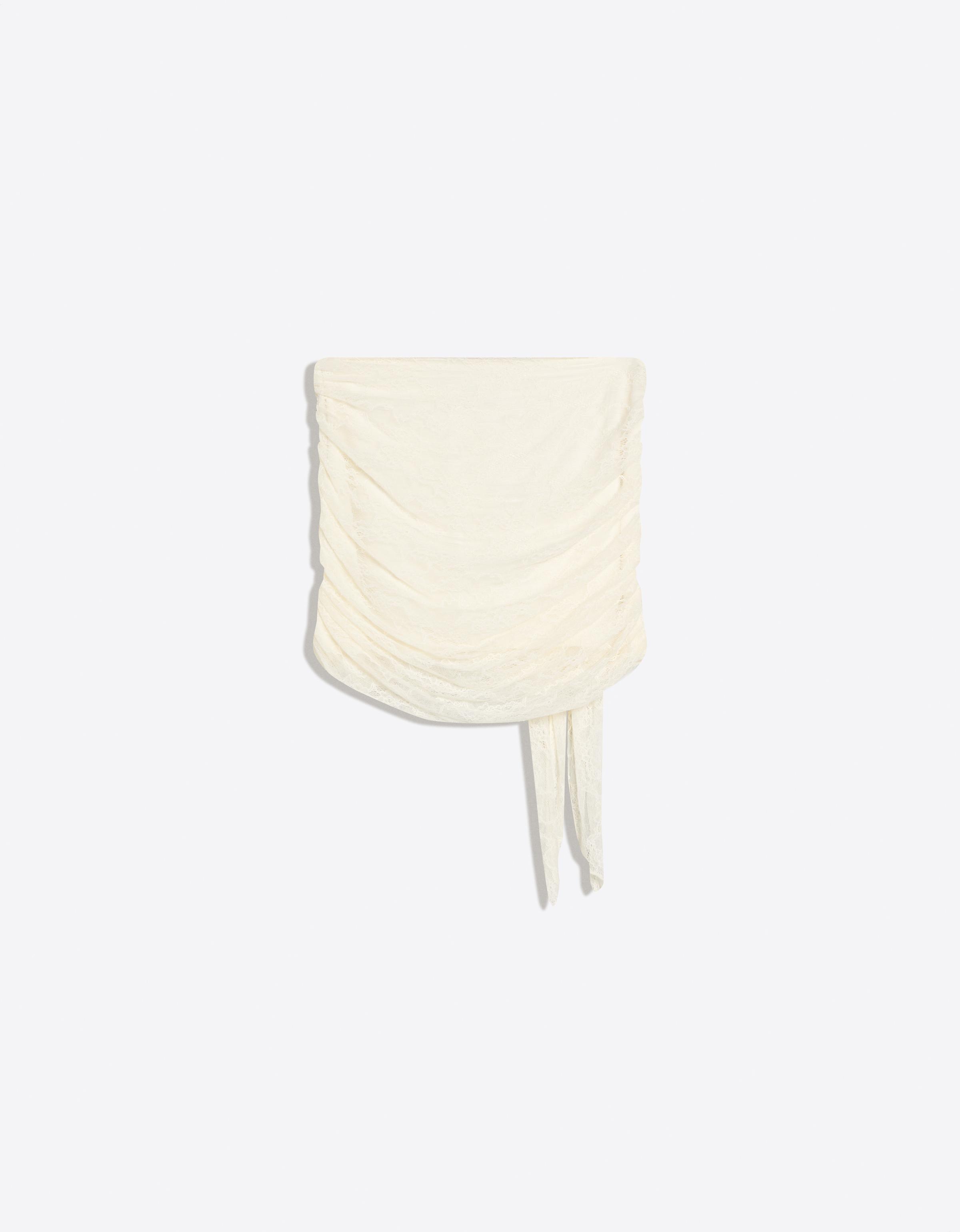 Dantelli mini etek - Görsel 5