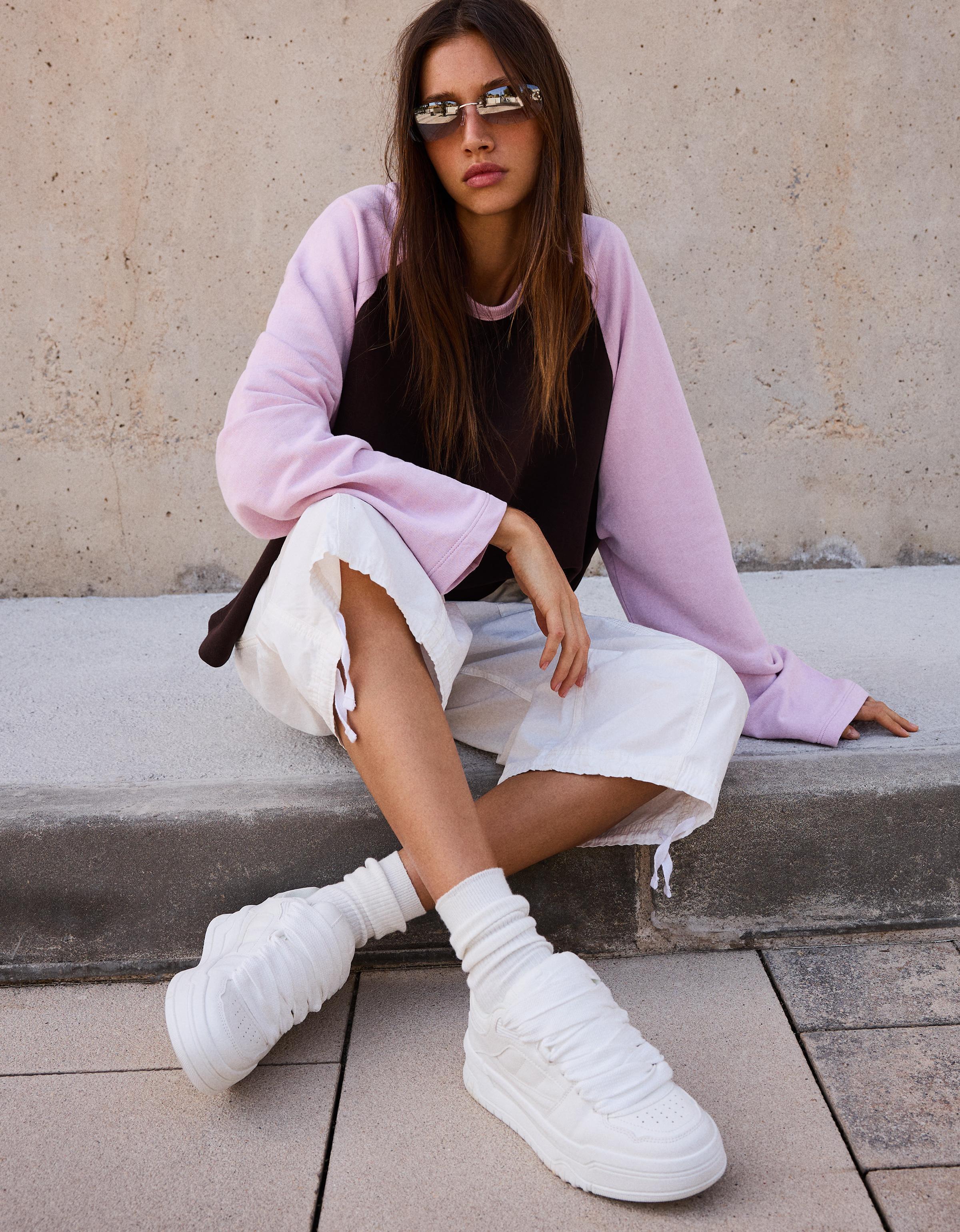 Chunky skate trainers — WHITE