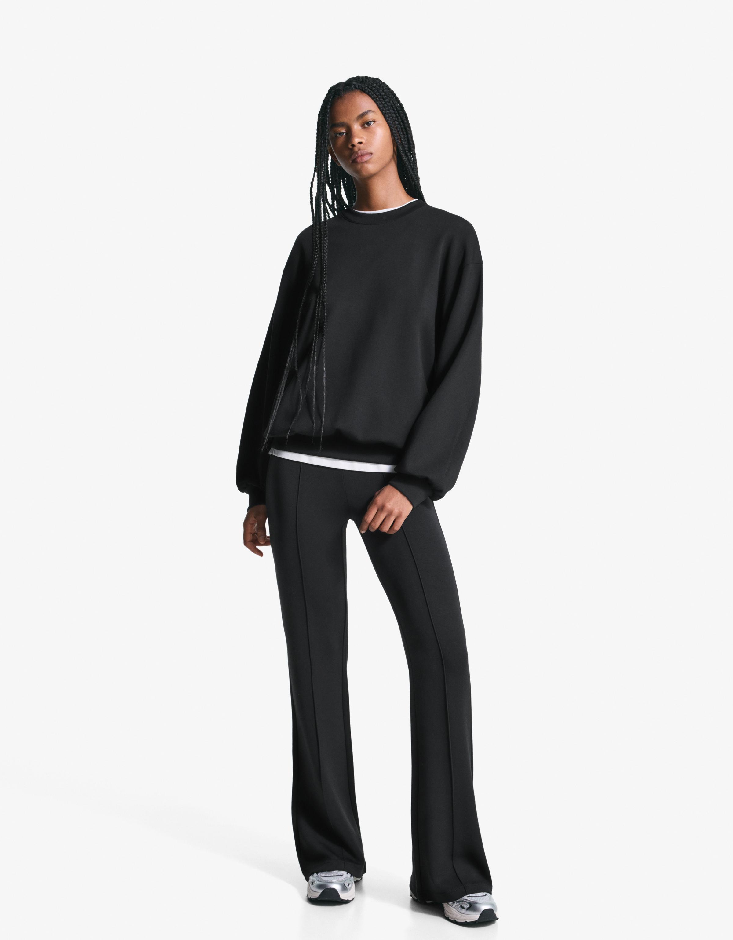 Bershka Modal Schlaghose Damen Xl Schwarz