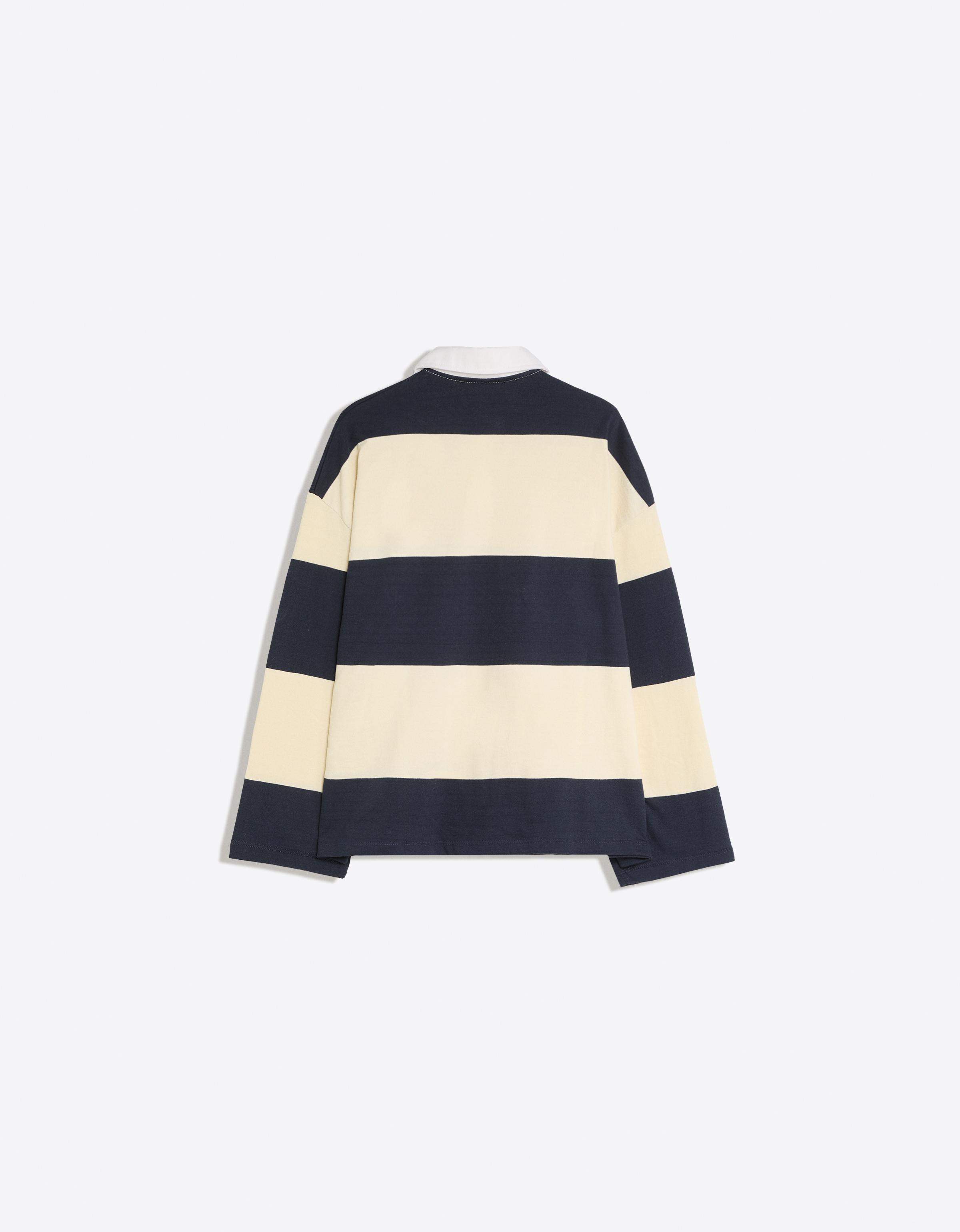 Long sleeve striped polo shirt — Yellow