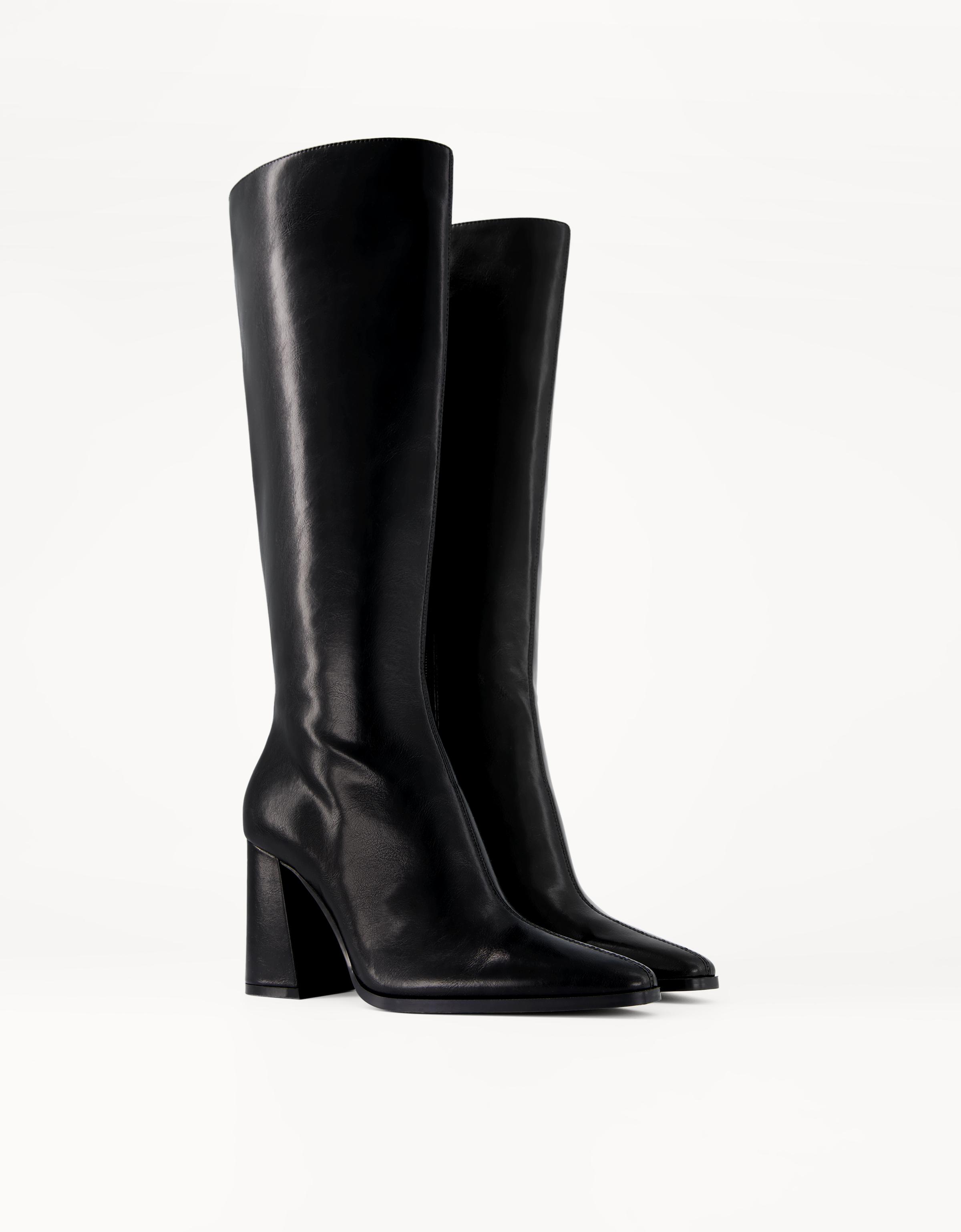 Bershka Stiefel Mit Breitem Absatz Damen 36 Schwarz