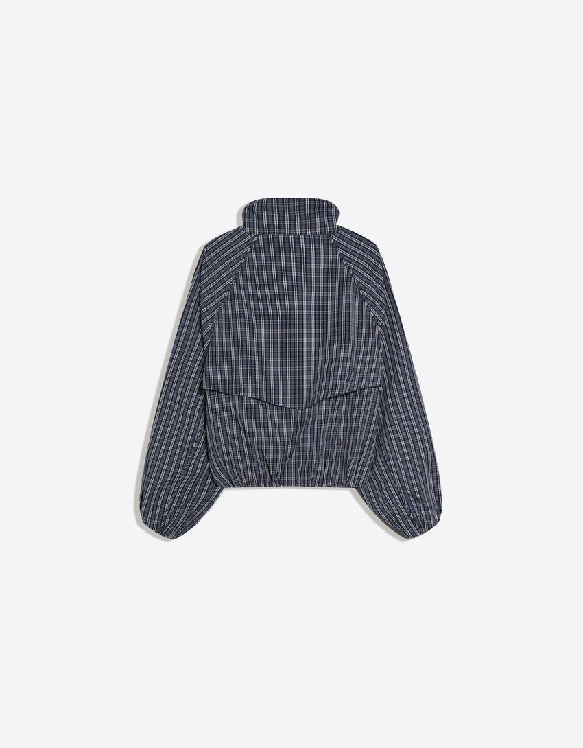 Carol Biazin Collection check jacket-Navy