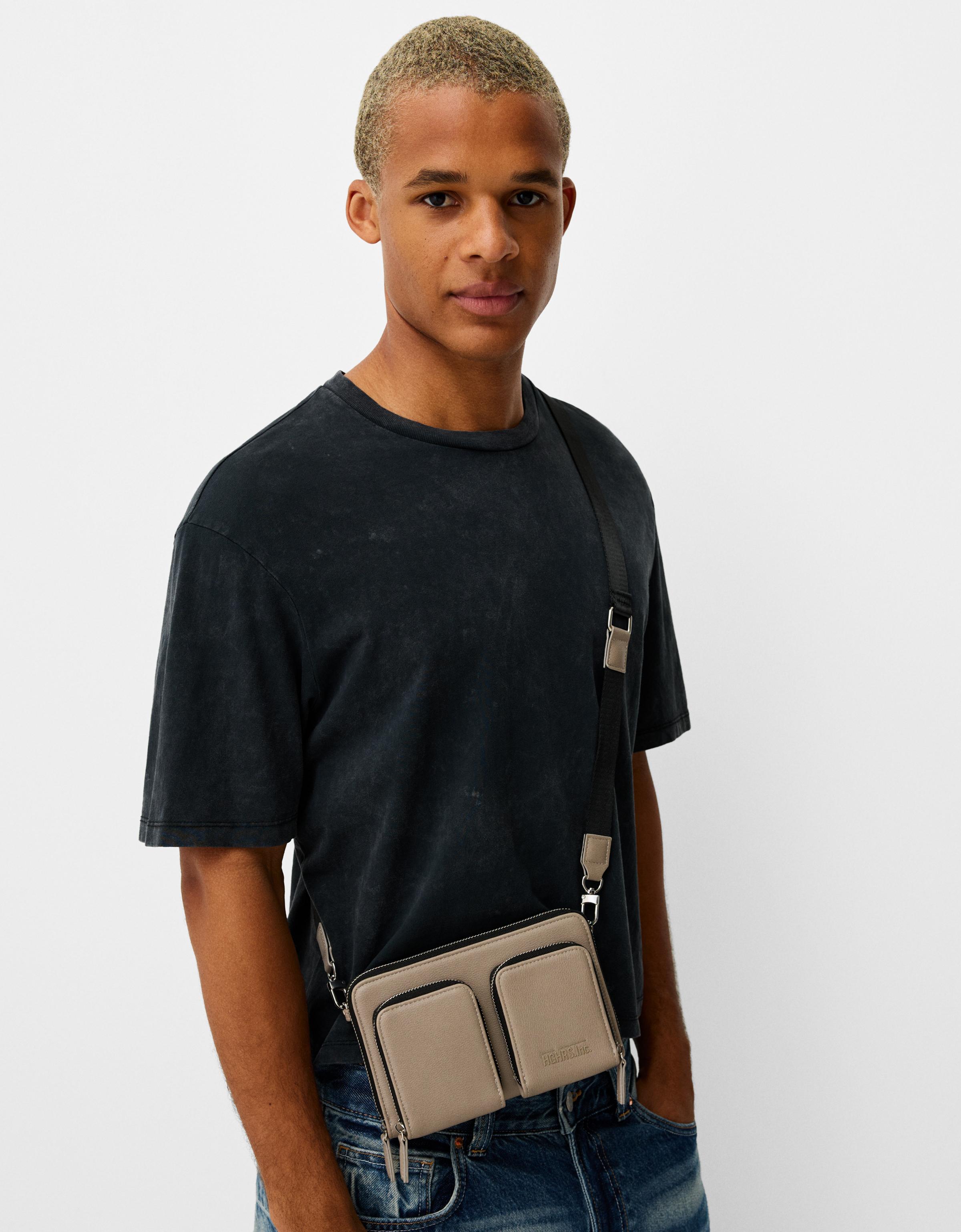 Sac bandouliere double poche Accessoires Homme Bershka