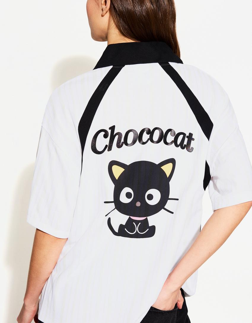 Camiseta Chococat manga curta estampado-Branco-1