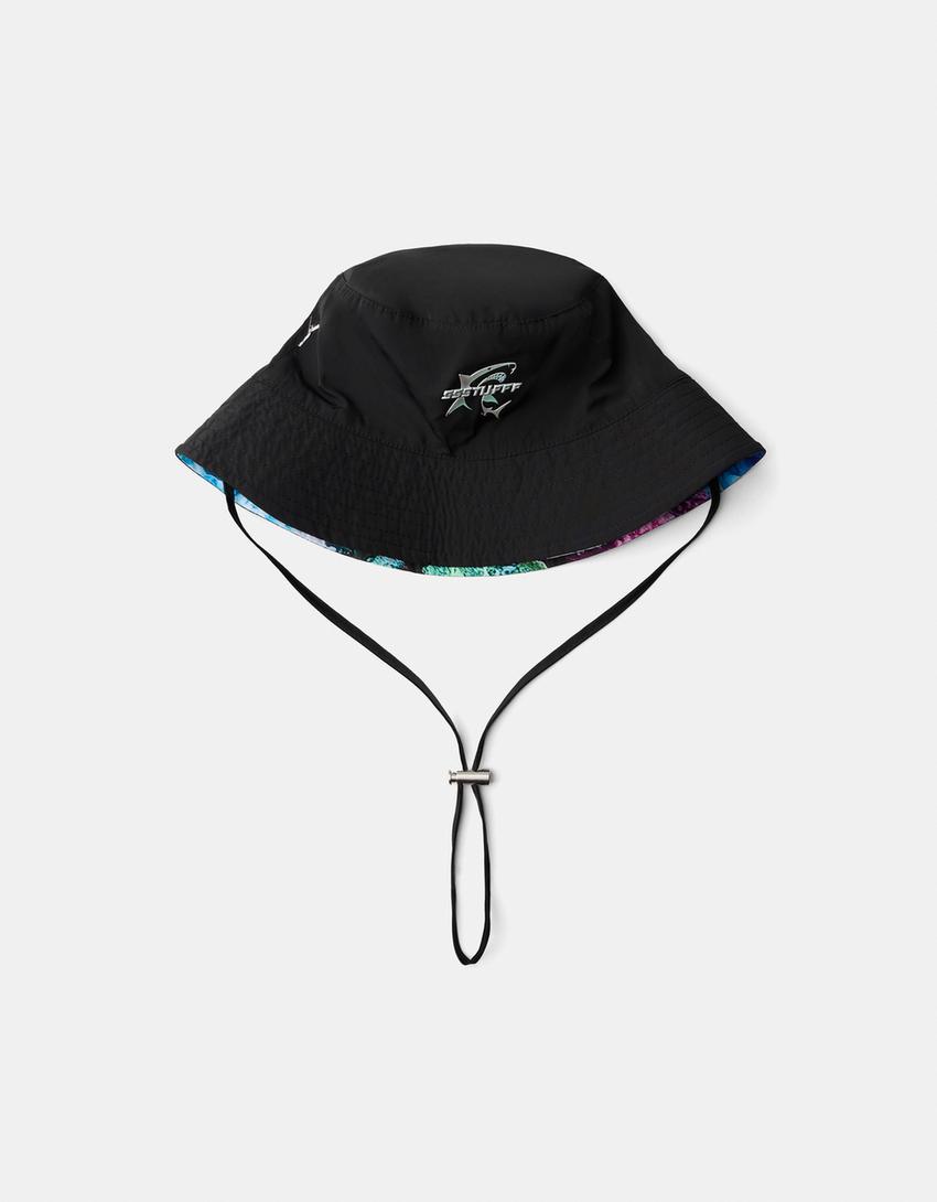 Chapeau bob BERSSSHKA X SSSTUFFF réversible-Noir-2