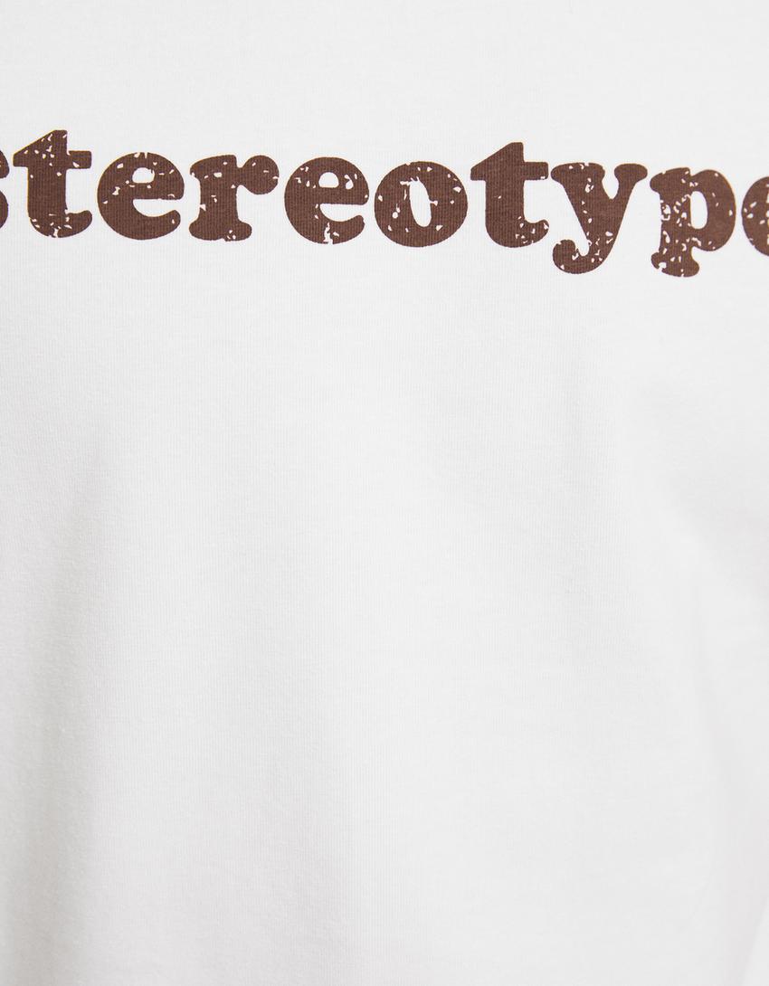 تيشرت بأكمام قصيرة وطبعة-أبيض-5